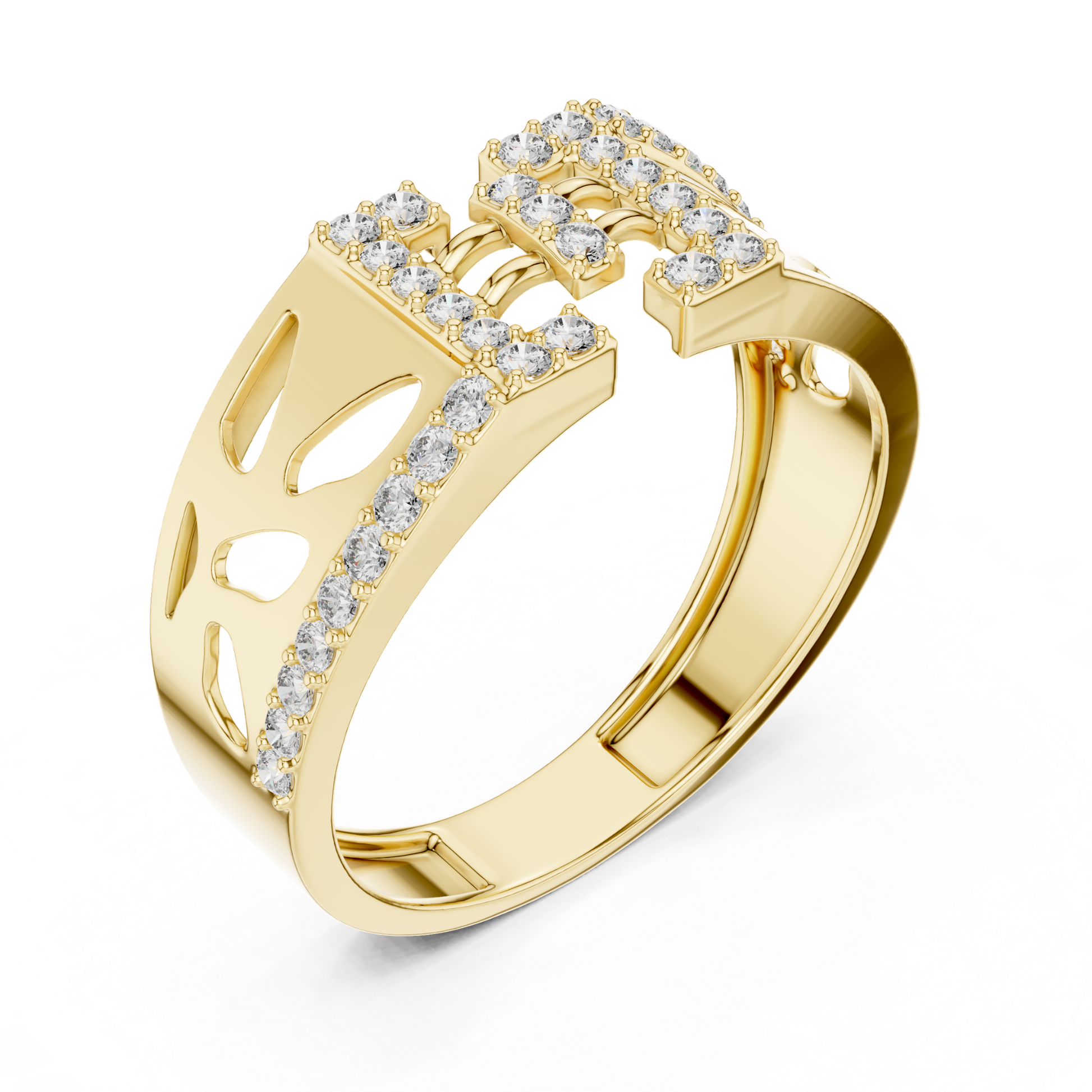 Yellow gold cutout diamond open ring design
Modern yellow gold abstract diamond band
Yellow gold artistic openwork ring with diamonds
Contemporary yellow gold cutout statement ring
Bold yellow gold designer ring with diamonds
Yellow gold sculpted band with round diamonds
Elegant yellow gold abstract diamond ring
Yellow gold fashion open band with diamonds
Luxury yellow gold cutout diamond statement ring
Yellow gold decorative openwork ring with diamonds