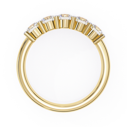 Yellow gold diamond band bottom view
Underside view of yellow gold diamond ring
Yellow gold ring base with diamond setting
Bottom angle yellow gold diamond band
Open back yellow gold diamond ring
Yellow gold band underside design
Rear view yellow gold diamond ring
Yellow gold ring showing diamond base
Bottom profile yellow gold diamond band
Yellow gold ring back side view