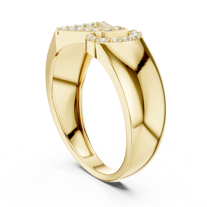 Rear angle yellow gold diamond buckle ring
Back side view diamond buckle gold ring
Yellow gold buckle ring rear perspective
Angled back profile gold buckle ring
Yellow gold statement ring rear view
Rear perspective diamond buckle band ring
Yellow gold buckle ring side profile
Back angle yellow gold diamond ring
Yellow gold geometric buckle ring view
Rear three quarter gold buckle ring