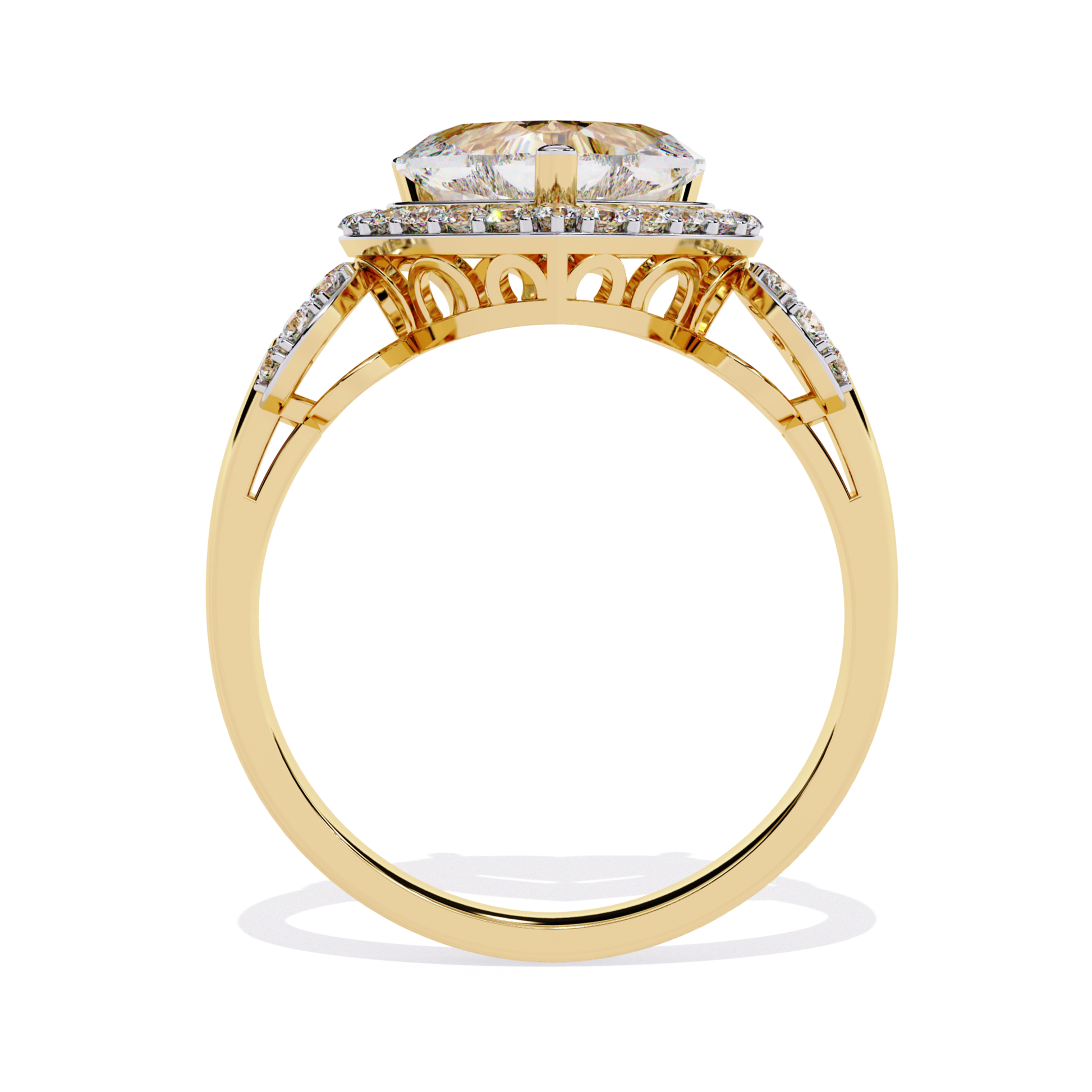 Yellow gold diamond halo ring side view
Diamond halo ring yellow gold profile
Yellow gold ring with halo setting side
Diamond halo ring band side view
Yellow gold diamond ring gallery view
Halo diamond ring yellow gold side
Yellow gold ring diamond halo angle
Diamond halo ring side profile
Yellow gold halo ring band detail
Diamond halo ring yellow gold view