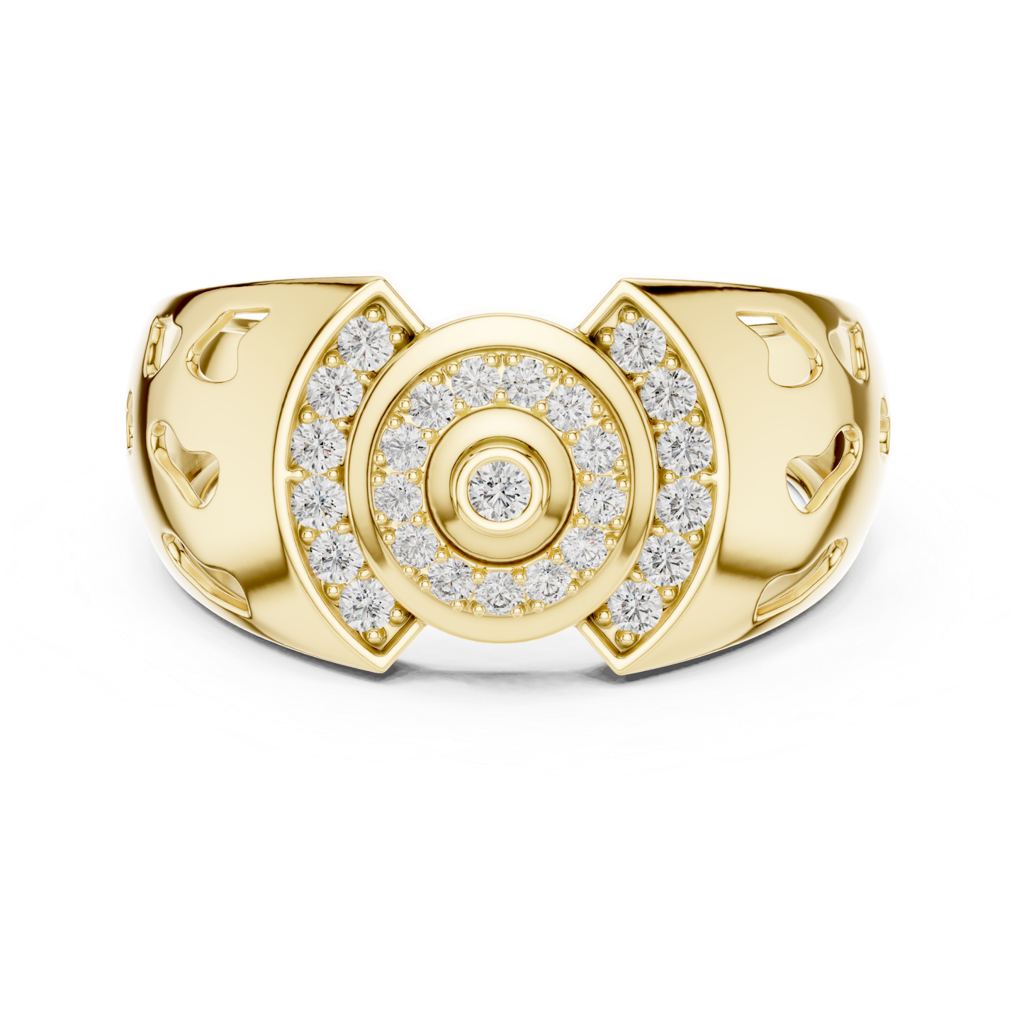 Yellow gold round diamond halo statement ring
Round diamond circle cluster gold ring
Yellow gold bold diamond fashion ring
Round halo diamond gold band ring
Gold circular diamond statement ring
Yellow gold modern diamond cluster ring
Round brilliant diamond wide gold ring
Gold diamond halo cocktail ring design
Luxury yellow gold diamond ring style
Round diamond center gold statement band