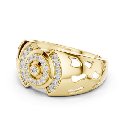 Yellow gold round diamond halo statement ring side view
Side profile yellow gold wide band diamond ring
Yellow gold openwork halo diamond fashion ring side
Round diamond halo yellow gold ring angled side view
Yellow gold modern statement diamond ring side profile
Wide yellow gold band round diamond halo ring
Side angle yellow gold circular diamond statement ring
Yellow gold designer halo diamond ring side profile
Luxury yellow gold round diamond fashion ring side
Yellow gold bold halo diamond statement ring