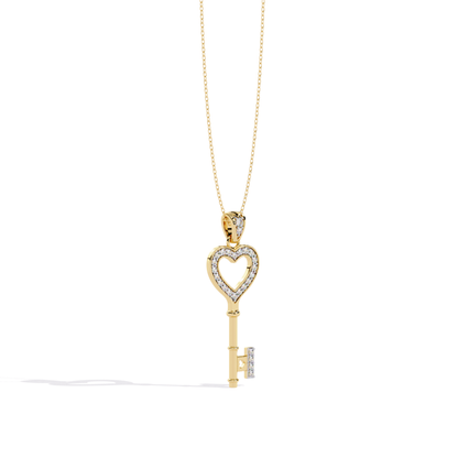 Yellow gold diamond heart key pendant angle view
Yellow gold open heart key diamond pendant angle
Heart key pendant with diamonds in yellow gold
Yellow gold heart key pendant with diamond detail
Open heart diamond key pendant in yellow gold
Yellow gold diamond heart key necklace pendant
Elegant yellow gold heart key diamond pendant
Yellow gold key pendant with open heart diamonds
Heart shaped diamond key pendant angle design
Fine yellow gold diamond heart key pendant