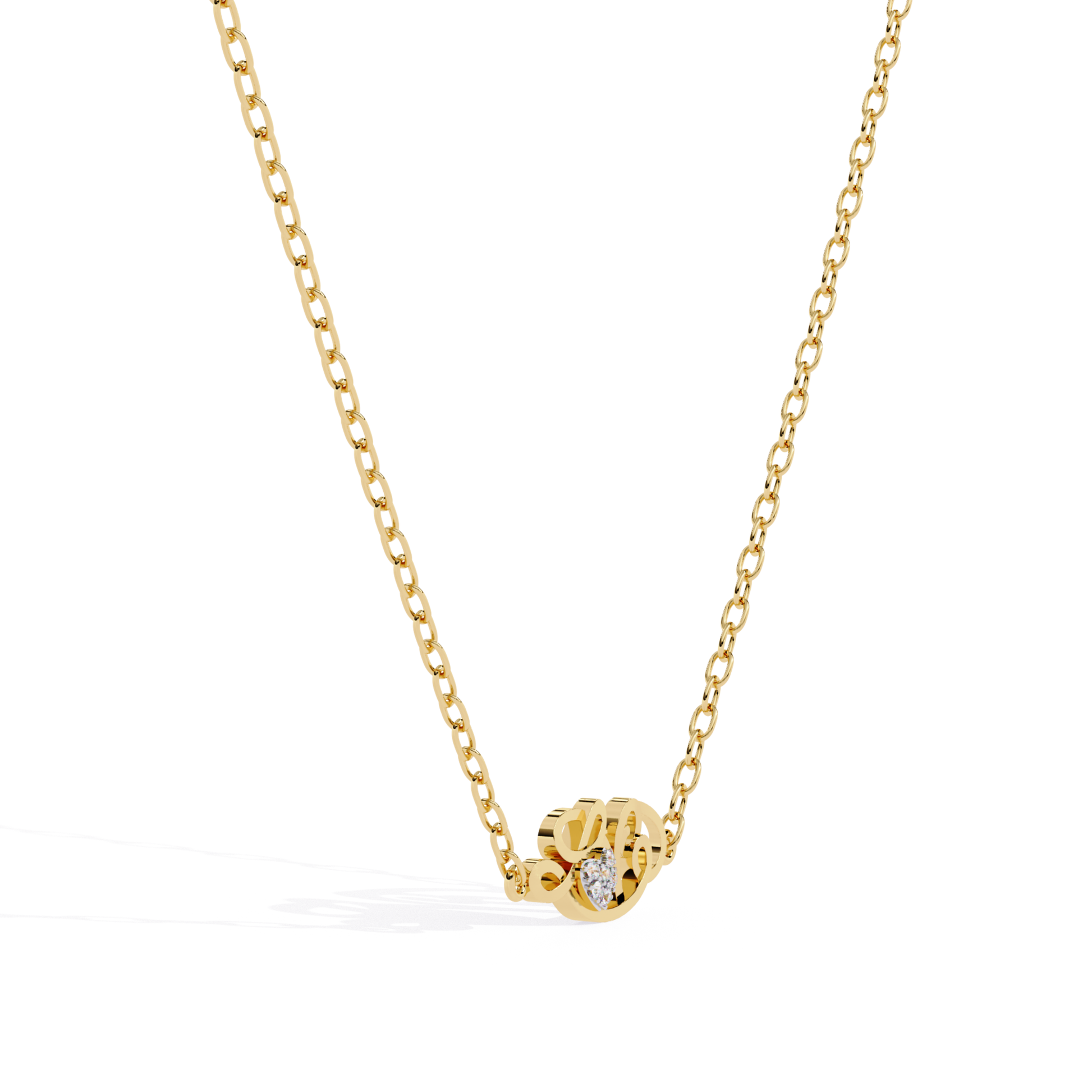 Angled yellow gold diamond initial necklace
Side profile yellow gold initial pendant
Close angle polished diamond letter necklace
Curved initial pendant angled perspective
Decorative yellow gold necklace captured side
Fine chain diamond initial pendant angle
Polished initial charm necklace angled
Elegant gold pendant highlighting diamond setting
Contemporary initial necklace shown side angle
Detailed perspective yellow gold initial pendant