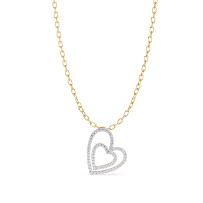 Yellow gold double heart diamond pendant
Double heart pavé diamond pendant necklace
Yellow gold open heart diamond necklace
Elegant double heart diamond pendant
Yellow gold layered heart pendant
Diamond heart pendant with pavé setting
Polished yellow gold heart necklace
Modern double heart diamond pendant
Yellow gold heart diamond jewelry
Double heart pendant with round diamonds