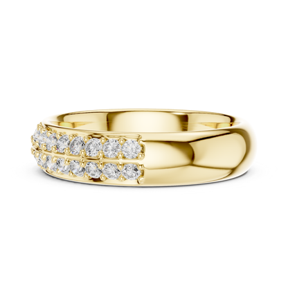 Side view yellow gold double row diamond band ring
Yellow gold diamond band ring side profile view
Round diamond double row ring side view
Yellow gold pave diamond band side angle
Side detail yellow gold diamond band ring
Double row diamond band ring profile view
Yellow gold round diamond ring side perspective
Side angle yellow gold diamond pave band
Yellow gold diamond band side profile detail
Wide yellow gold diamond ring side view