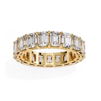 Yellow gold band with emerald diamonds
Emerald cut diamonds in gold band
Yellow gold band with clear diamonds
Close up of gold diamond band
Side view of gold band with diamonds
Polished gold band with diamonds
Top view of yellow gold band
Yellow gold band with diamond setting
Emerald diamonds in gold band
Classic gold band with diamonds