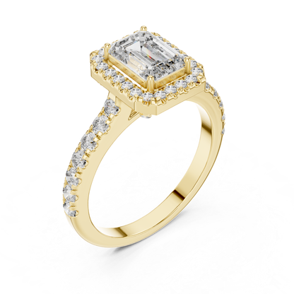 Yellow gold emerald cut diamond halo ring angled view
Angled view of yellow gold emerald cut diamond ring
Yellow gold emerald cut halo diamond ring
Emerald cut diamond halo ring in yellow gold
Yellow gold halo ring with emerald cut diamond
Emerald cut engagement ring with yellow gold band
Yellow gold emerald cut diamond ring with halo
Angled yellow gold rectangular cut diamond ring
Yellow gold emerald cut diamond ring perspective
Yellow gold emerald cut halo engagement ring