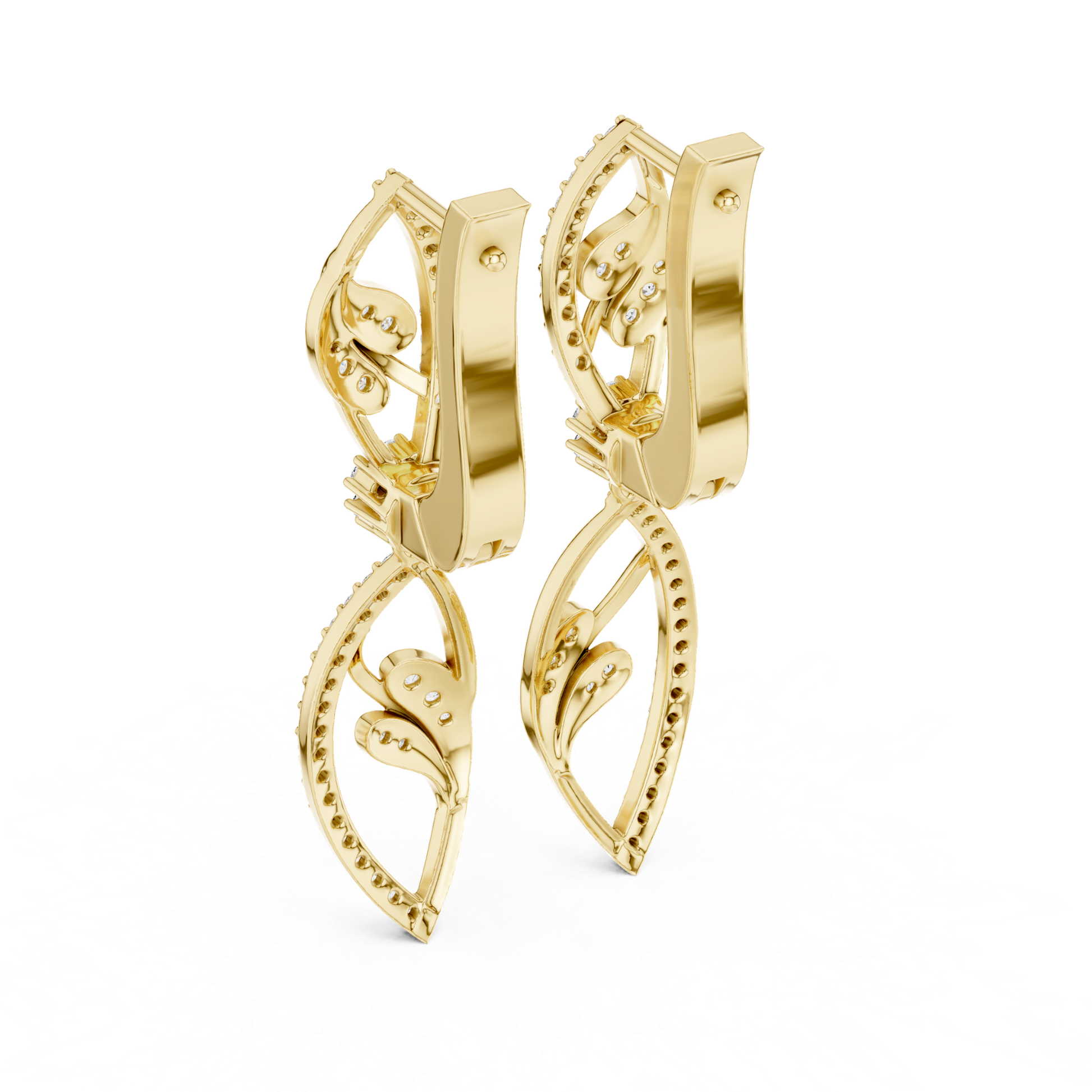 Back view of yellow gold floral diamond drop earrings
Yellow gold diamond drop earrings rear view
Openwork floral diamond earrings back profile
Rear view yellow gold leaf design diamond earrings
Yellow gold diamond dangle earrings back angle
Back side floral diamond earrings in yellow gold
Designer yellow gold drop earrings rear profile
Leaf motif diamond earrings back view in gold
Yellow gold openwork diamond earrings backside
Rear angle yellow gold diamond drop earrings