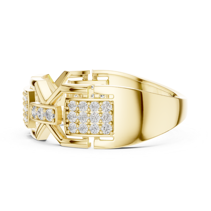 Yellow gold geometric diamond band side profile
Side angle yellow gold abstract diamond ring
Modern yellow gold geometric statement band ring
Yellow gold layered cluster diamond ring side
Contemporary yellow gold architectural diamond ring
Yellow gold open frame diamond band design
Luxury yellow gold geometric fashion ring profile
Bold yellow gold modern diamond ring side view
Yellow gold polished geometric cluster band ring
Elegant yellow gold statement diamond band side
