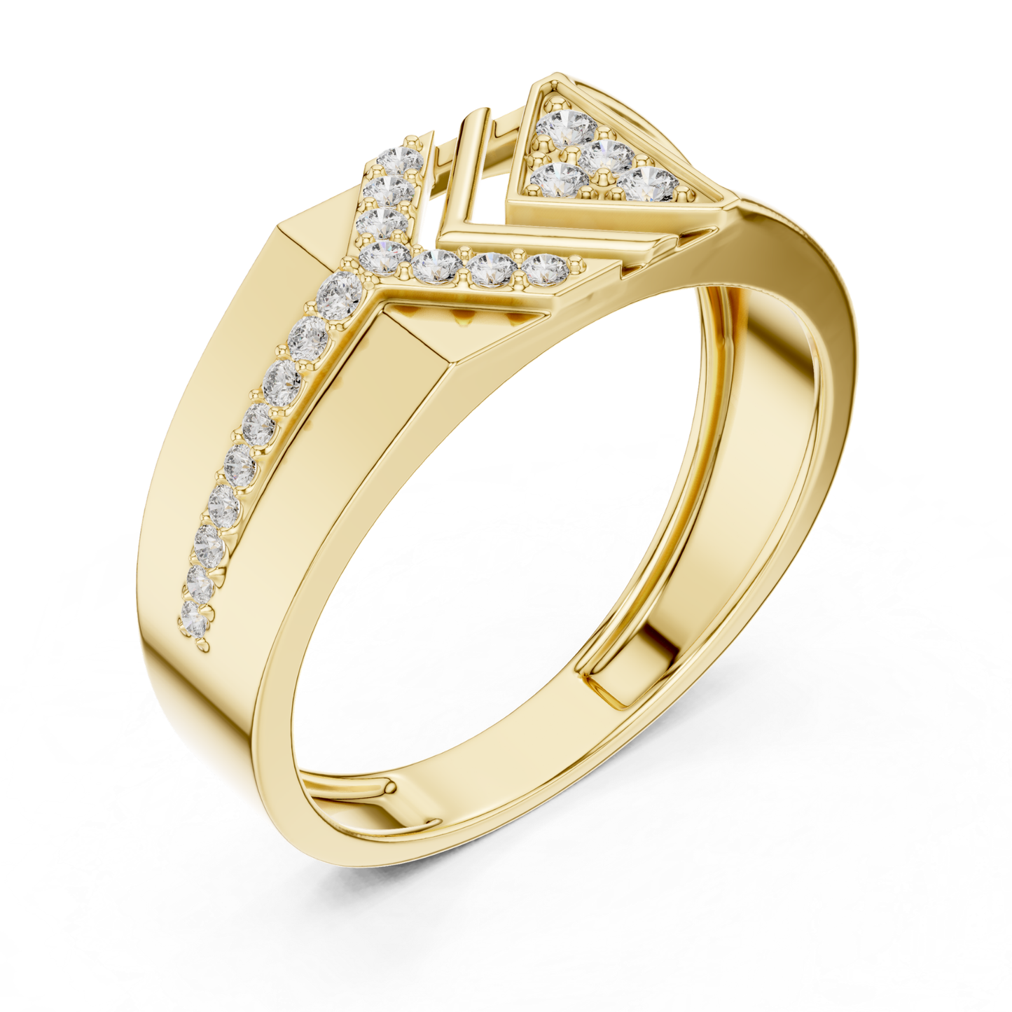 Yellow gold geometric statement ring with diamonds
Modern yellow gold diamond fashion ring design
Yellow gold angular band ring with diamonds
Contemporary yellow gold geometric diamond ring
Bold yellow gold statement ring with diamonds
Yellow gold luxury ring with pave diamonds
Elegant yellow gold geometric fashion ring
Yellow gold designer ring with diamond accents
Wide yellow gold diamond statement band
Yellow gold modern ring with geometric details