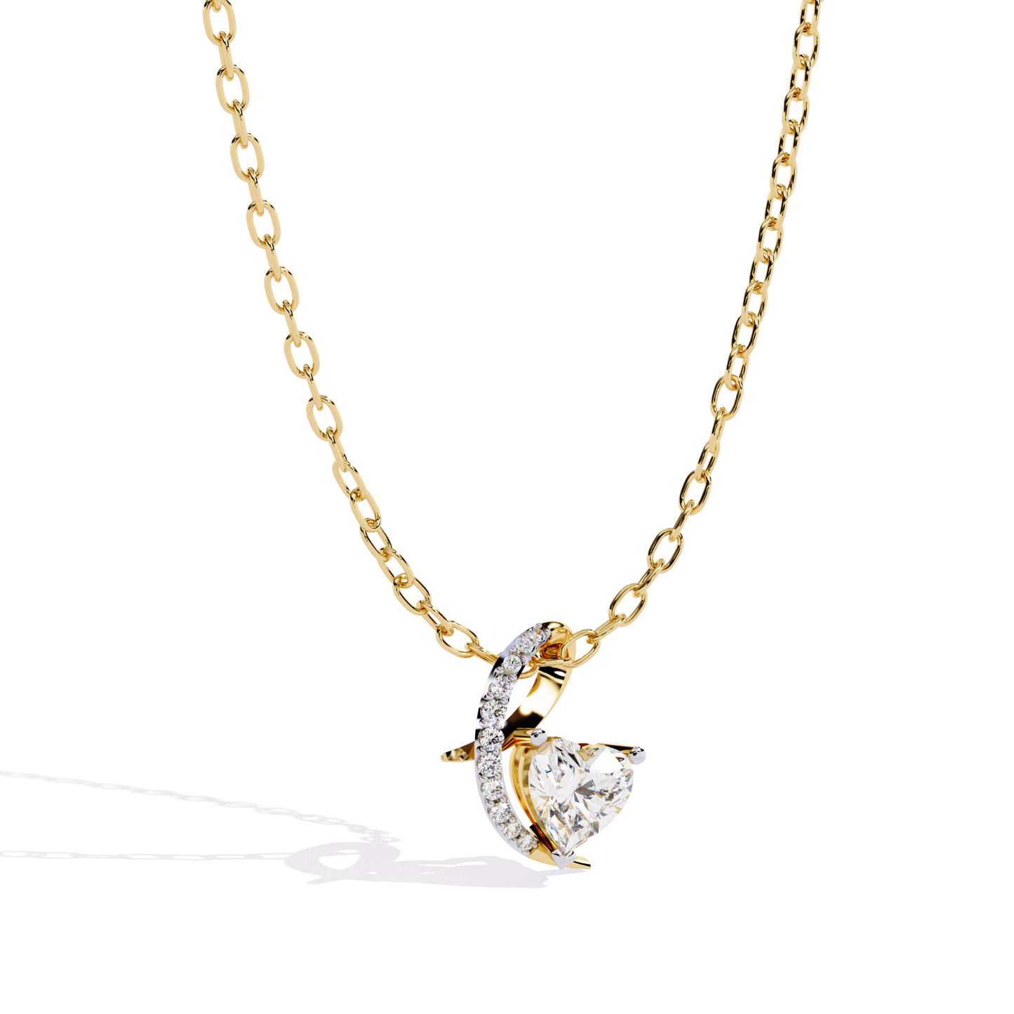 Yellow gold heart cut diamond pendant angle view
Heart cut diamond pendant in yellow gold
Curved yellow gold heart diamond pendant
Yellow gold pendant with heart cut diamond
Heart diamond pendant angled design
Yellow gold curved diamond pendant
Heart shaped diamond gold pendant
Elegant heart cut diamond pendant
Yellow gold heart diamond pendant detail
Curved heart diamond pendant angle