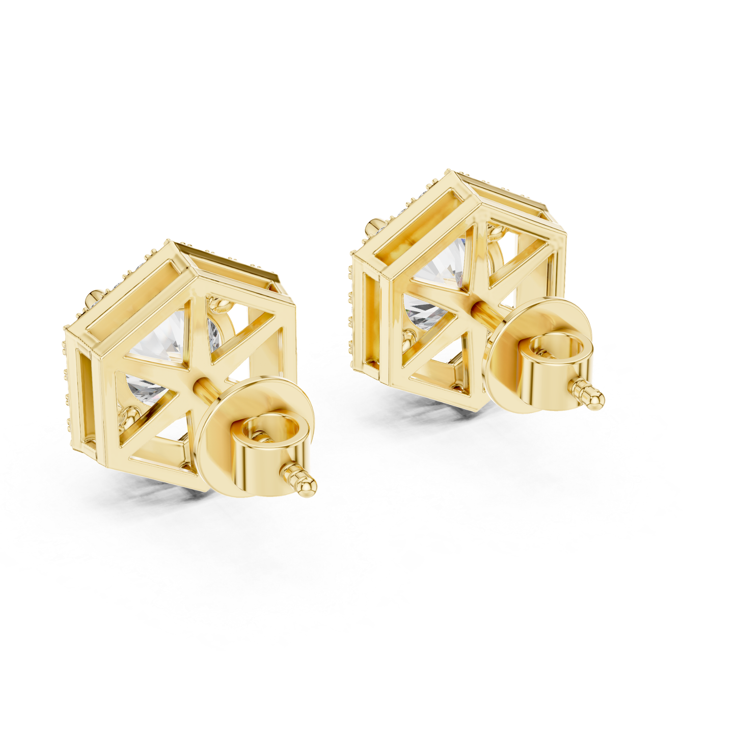 Yellow gold hexagon halo diamond studs back view
Round diamond hexagon stud earrings rear view
Hexagon halo diamond earrings back profile
Yellow gold diamond stud earrings back view
Round diamond halo studs rear profile view
Hexagon diamond stud earrings back angle
Yellow gold geometric diamond studs rear view
Halo diamond stud earrings back profile
Hexagon framed diamond studs rear angle
Round diamond hexagon earrings back view