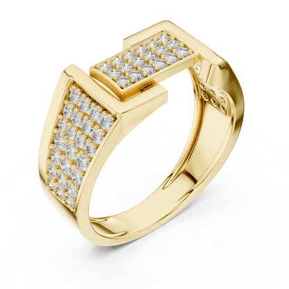 Yellow gold offset bar diamond ring
Round diamond yellow gold geometric ring
Yellow gold angled pavé diamond band
Modern yellow gold statement diamond ring
Yellow gold wide band cluster diamond ring
Contemporary offset design diamond ring
Yellow gold rectangular top diamond ring
Bold yellow gold geometric diamond band
Yellow gold asymmetrical diamond fashion ring
Multi diamond yellow gold designer ring