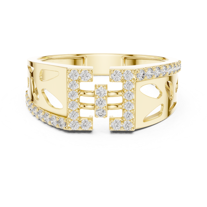 Yellow gold openwork diamond statement ring
Modern yellow gold open design ring with diamonds
Yellow gold geometric band with round diamonds
Contemporary yellow gold diamond open ring
Bold yellow gold statement band with diamonds
Yellow gold luxury openwork diamond ring
Elegant yellow gold designer ring with diamonds
Yellow gold wide band featuring diamond accents
Modern yellow gold geometric diamond statement band
Yellow gold fashion ring with round diamond details