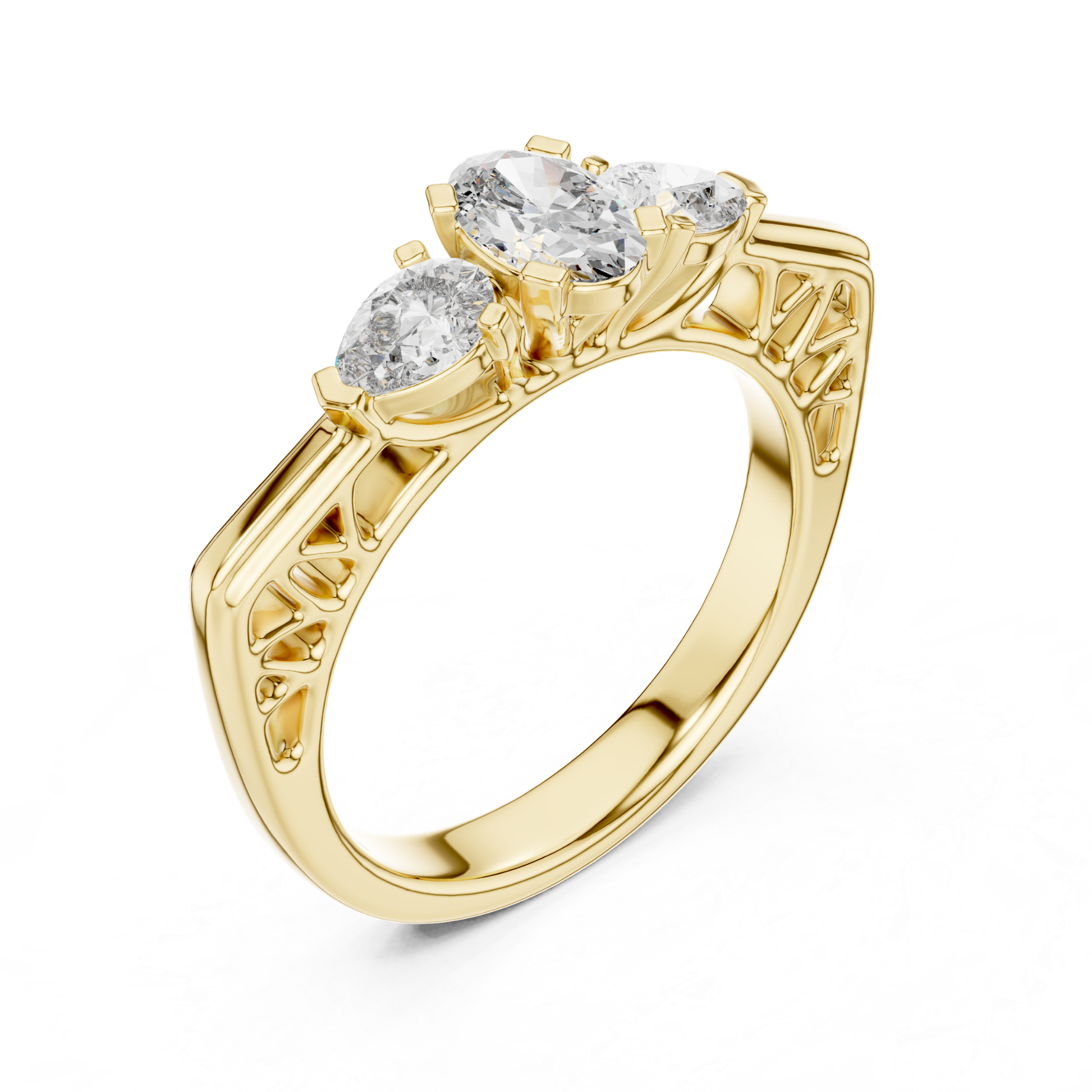 Yellow gold oval cut diamond ring angled view
Three stone diamond ring yellow gold front angle
Oval center diamond ring yellow gold side angle
Yellow gold engagement ring three stone design
Pear side diamond ring yellow gold angled view
Oval cut diamond ring yellow gold close angle
Yellow gold ring with three stone setting view
Minimal oval cut diamond ring yellow gold
Three stone diamond ring yellow gold elegant design
Yellow gold oval cut engagement ring angle view