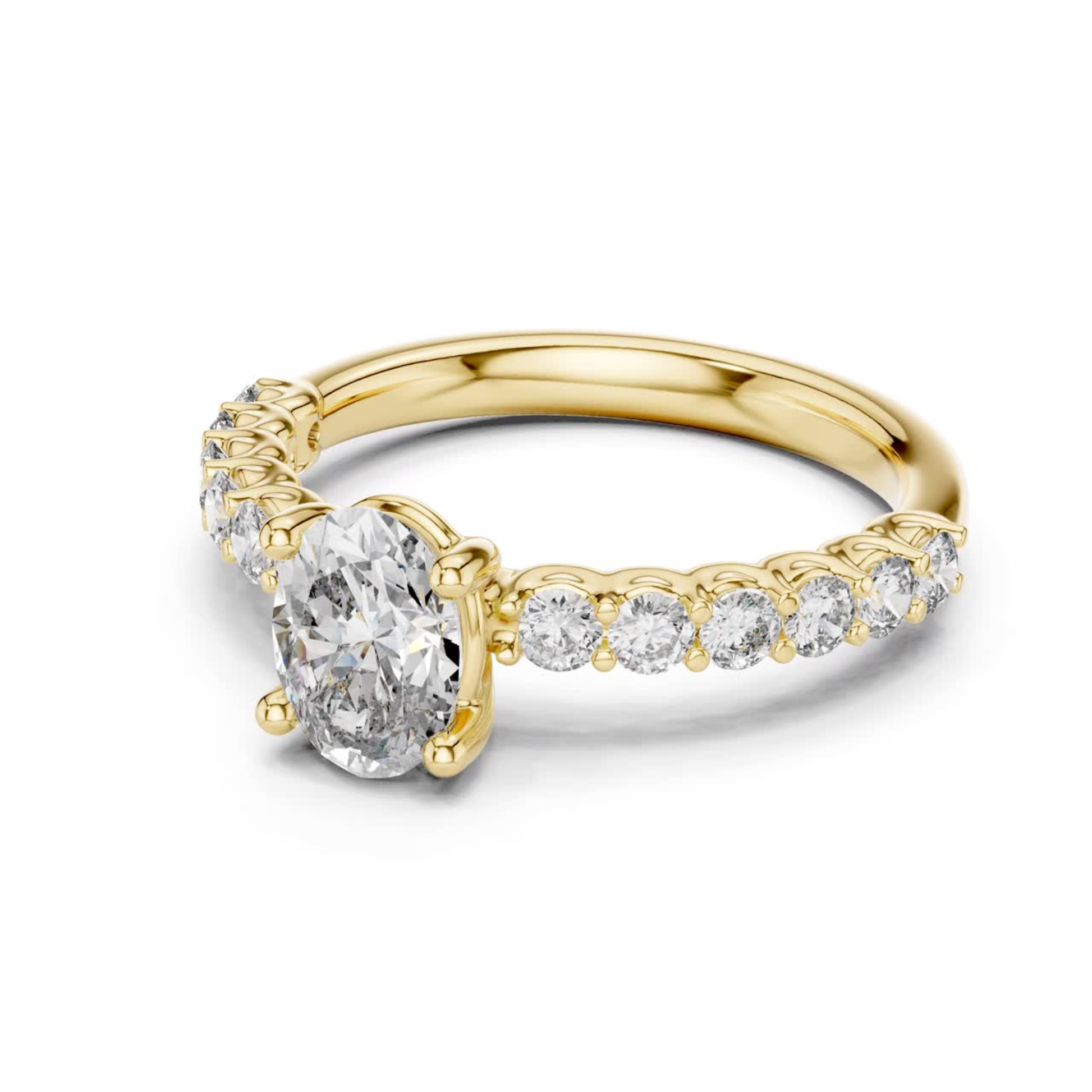 Yellow gold oval diamond ring side view profile design
Oval diamond pave ring side profile detail setting
Yellow gold diamond ring angle view design
Oval solitaire ring with pave diamonds detail setting
Yellow gold oval ring side detail profile design
Oval diamond ring with pave band profile setting
Yellow gold diamond ring profile view detail design
Oval center stone ring side angle profile setting
Diamond pave band ring side view detail design
Yellow gold oval solitaire ring profile angle setting