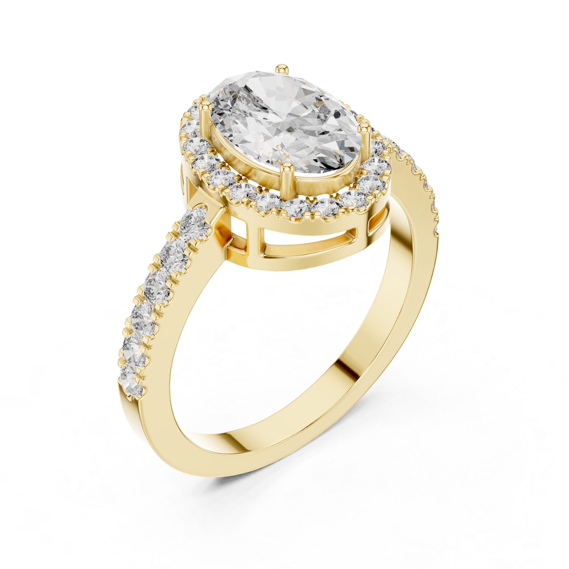 Yellow gold oval halo diamond ring perspective view
Oval halo diamond ring in yellow gold
Yellow gold oval cut halo engagement ring
Oval diamond halo ring with pavé band
Yellow gold oval center diamond halo ring
Lab grown oval halo diamond ring
Yellow gold oval diamond ring with accent diamonds
Oval halo ring with open gallery setting
Yellow gold halo engagement ring with oval diamond
Classic oval halo diamond ring