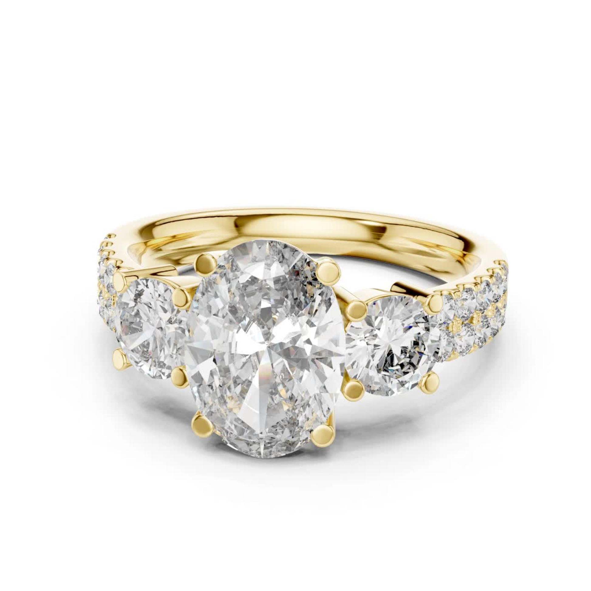 Yellow gold oval three stone diamond engagement ring
Oval cut diamond ring with pave side stones
Yellow gold oval diamond ring with accent diamonds
Three stone oval diamond bridal ring in yellow gold
Oval lab diamond ring with round side stones
Yellow gold prong set oval diamond ring design
Classic oval diamond engagement ring with pave band
Minimal yellow gold oval diamond statement ring
Oval center stone ring with diamond accented shank
Elegant yellow gold oval diamond wedding ring