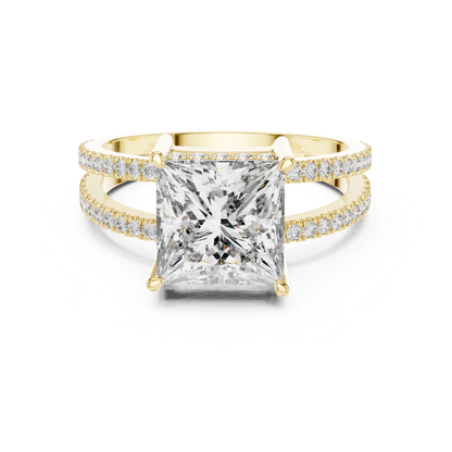 Yellow gold princess cut diamond split shank ring
Large princess diamond ring with double Pave band
Yellow gold engagement ring with princess cut center stone
Split shank diamond ring with square solitaire diamond
Elegant yellow gold ring with pavé diamond band
Princess cut solitaire ring with slim split shank
Fine yellow gold diamond ring with four prong setting
Modern split band ring with princess cut diamond
Yellow gold statement ring with pavé accent diamond
Princess diamond engagement ring 