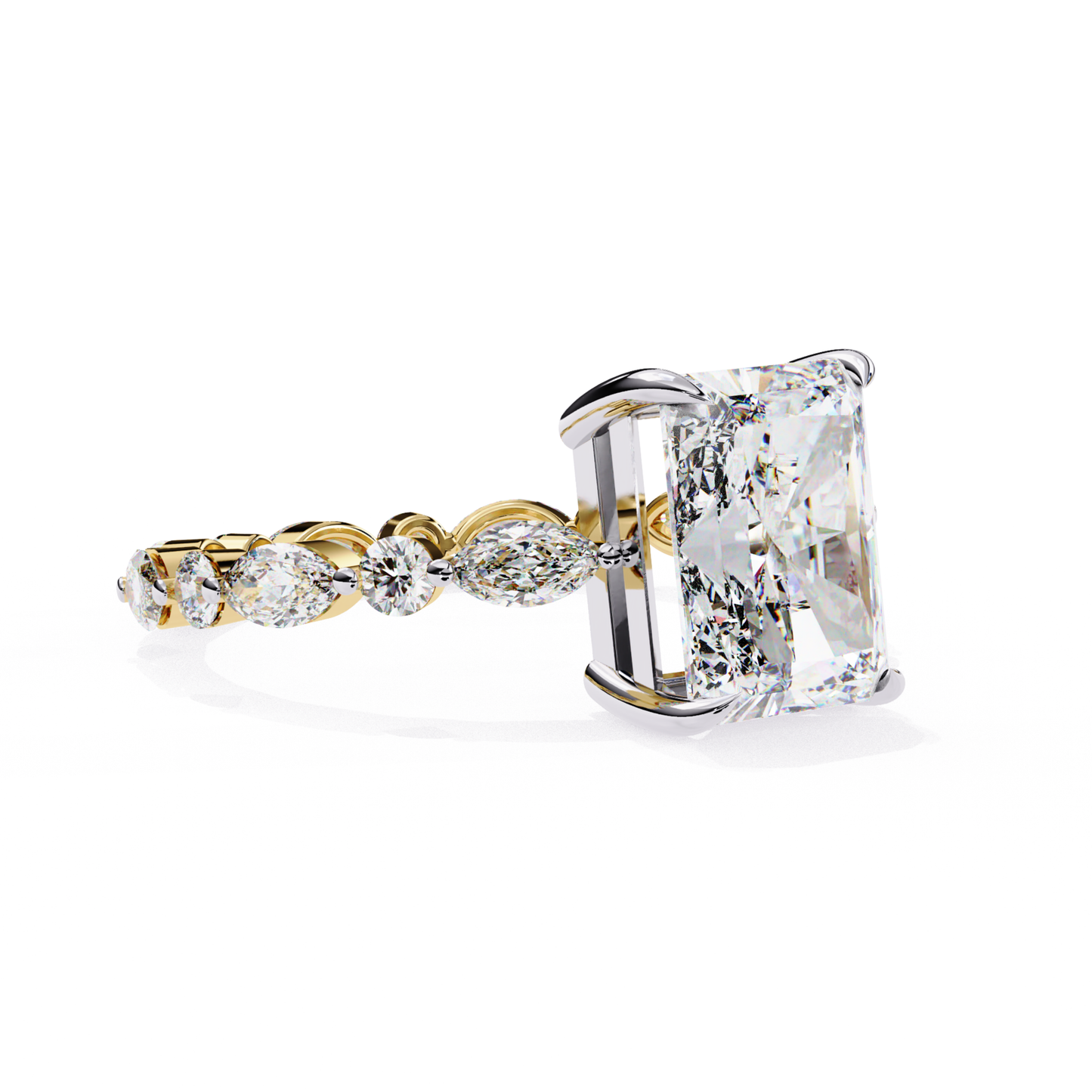 Side View Radiant Cut Diamond Marquise Accent Ring
Yellow Gold Radiant Diamond Ring Side Profile
Radiant Cut Diamond Ring With Marquise Side Stones
Side Angle Radiant Diamond Ring In Yellow Gold
Yellow Gold Solitaire Ring With Marquise Accents
Radiant Diamond Ring Open Gallery Side View
Marquise Accent Band Ring Side Perspective
Yellow Gold Diamond Ring With Radiant Center Stone
Contemporary Radiant Diamond Ring Side View
Side Profile Ring With Marquise Diamond Details