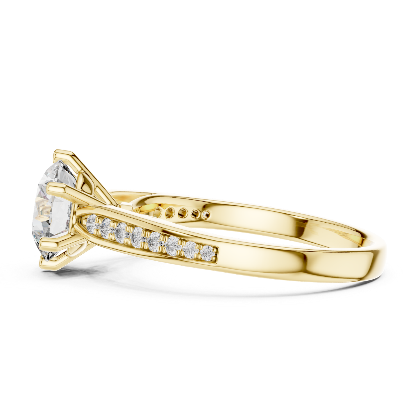 Yellow Gold Round Brilliant Diamond Pave Ring Side Profile
Round Cut Diamond Ring with Pave Accent Band
Yellow Gold Diamond Ring Side Detail Design
Fine Jewelry Diamond Ring with Accent Stones
Yellow Gold Classic Diamond Band Ring Style
Elegant Round Diamond Ring Side Profile Gold
Yellow Gold Luxury Diamond Ring with Pave
Premium Diamond Ring with Gold Shank Design
Yellow Gold Delicate Diamond Accent Ring
Timeless Round Brilliant Diamond Ring Gold