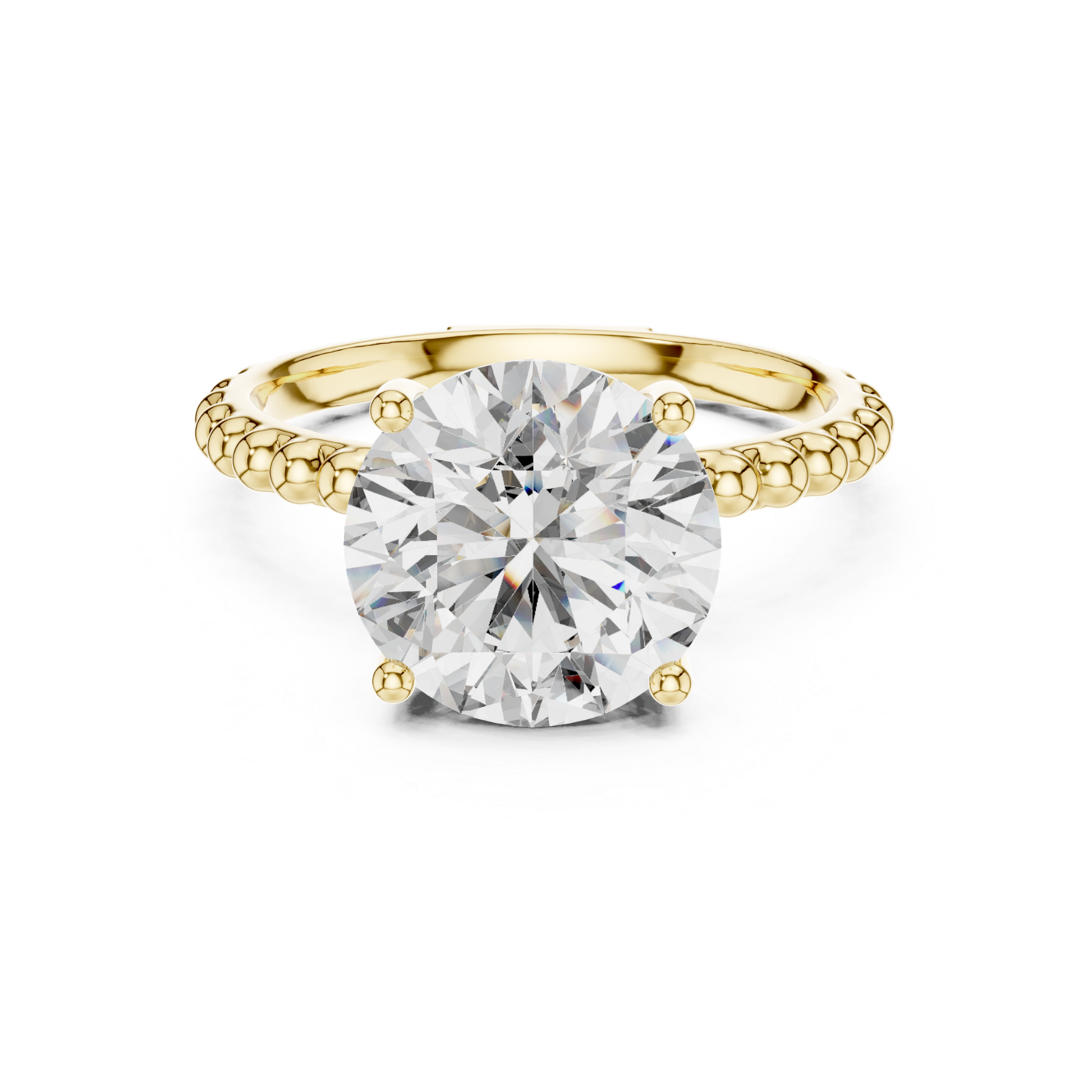 Yellow gold round cut diamond beaded band ring
Yellow gold solitaire ring with beaded shank
Round diamond ring with polished beaded band
Four prong round diamond gold ring
Yellow gold engagement ring with beaded detail
Classic round diamond ring in yellow gold
Beaded shank round solitaire diamond ring
Minimal yellow gold round diamond ring
Fine yellow gold ring with round diamond
Round brilliant diamond beaded yellow gold ring