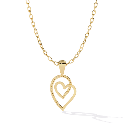 Yellow gold round cut diamond double heart pendant back view
Back view of yellow gold double heart diamond pendant
Yellow gold open double heart pendant rear view
Round cut diamond heart pendant reverse side
Double heart pendant back in yellow gold
Yellow gold layered heart diamond pendant back
Rear profile of round cut diamond heart pendant
Polished yellow gold double heart pendant back
Round diamond double heart pendant back detail
Yellow gold heart pendant reverse design