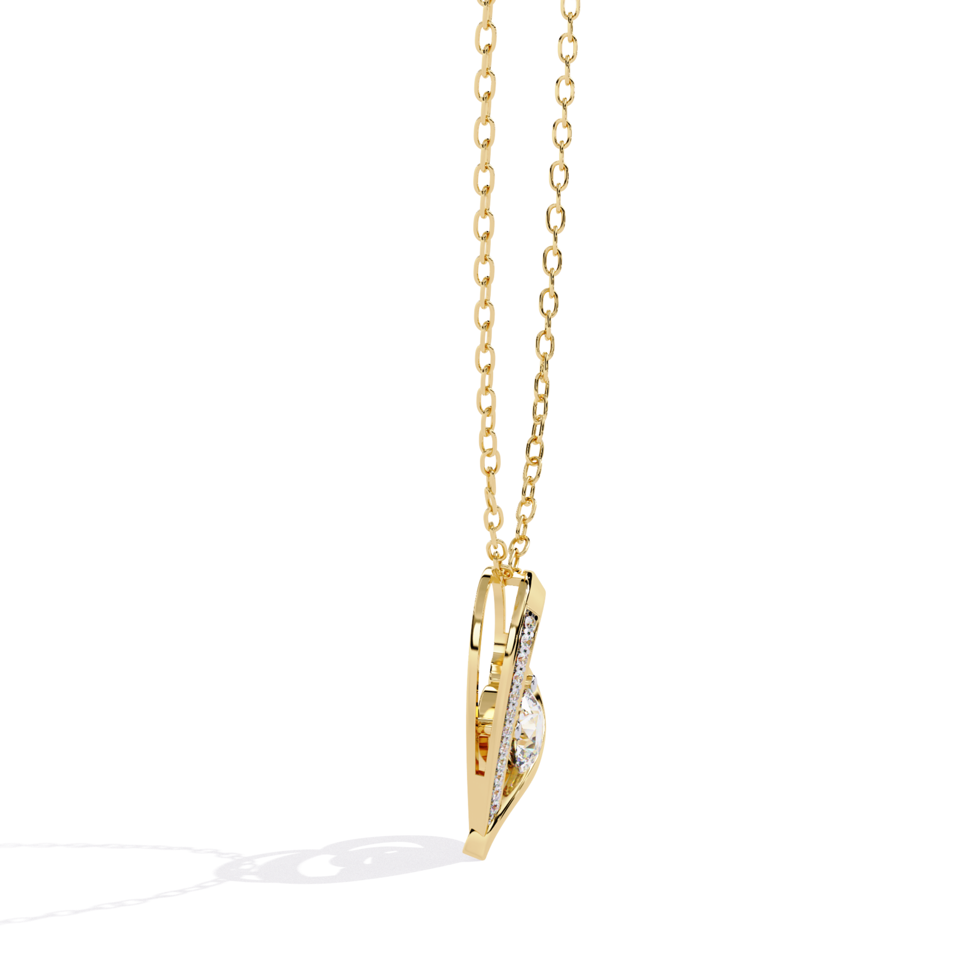 Yellow gold round cut diamond open heart pendant side view
Side view of open heart round diamond pendant
Yellow gold heart pendant side profile
Round cut diamond open heart pendant side
Open heart pendant with center diamond profile
Yellow gold diamond heart pendant side detail
Modern open heart pendant side view
Elegant heart pendant with round diamond profile
Yellow gold round diamond pendant side angle
Open heart diamond pendant side perspective