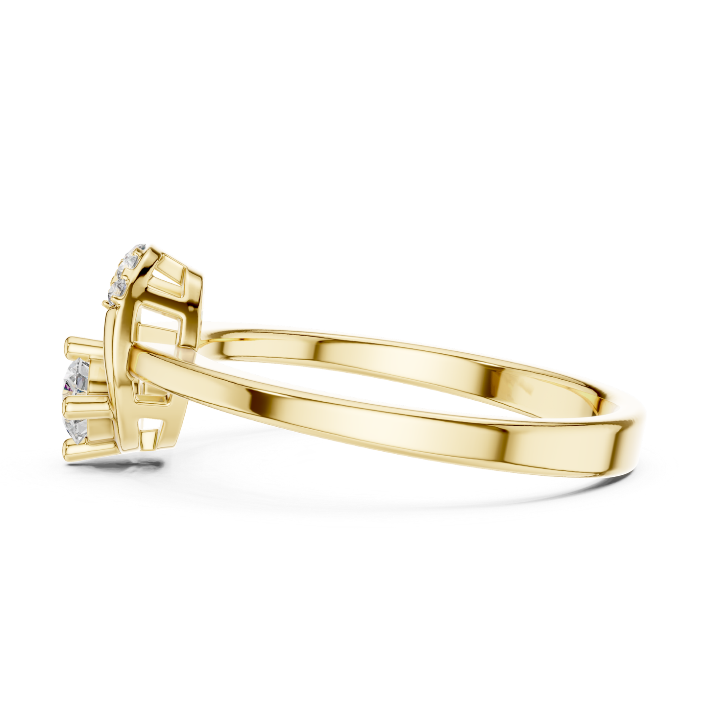 Yellow gold round diamond ring profile side view
Side profile of yellow gold solitaire diamond ring
Minimal yellow gold ring with elevated diamond setting
Round diamond ring with open gallery profile design
Elegant yellow gold diamond ring from side angle
Slim yellow gold band with prong set diamond
Fine gold solitaire ring with detailed side structure
Modern yellow gold engagement ring profile view
Polished yellow gold ring with raised diamond mount
Delicate round diamond ring with clean gold band