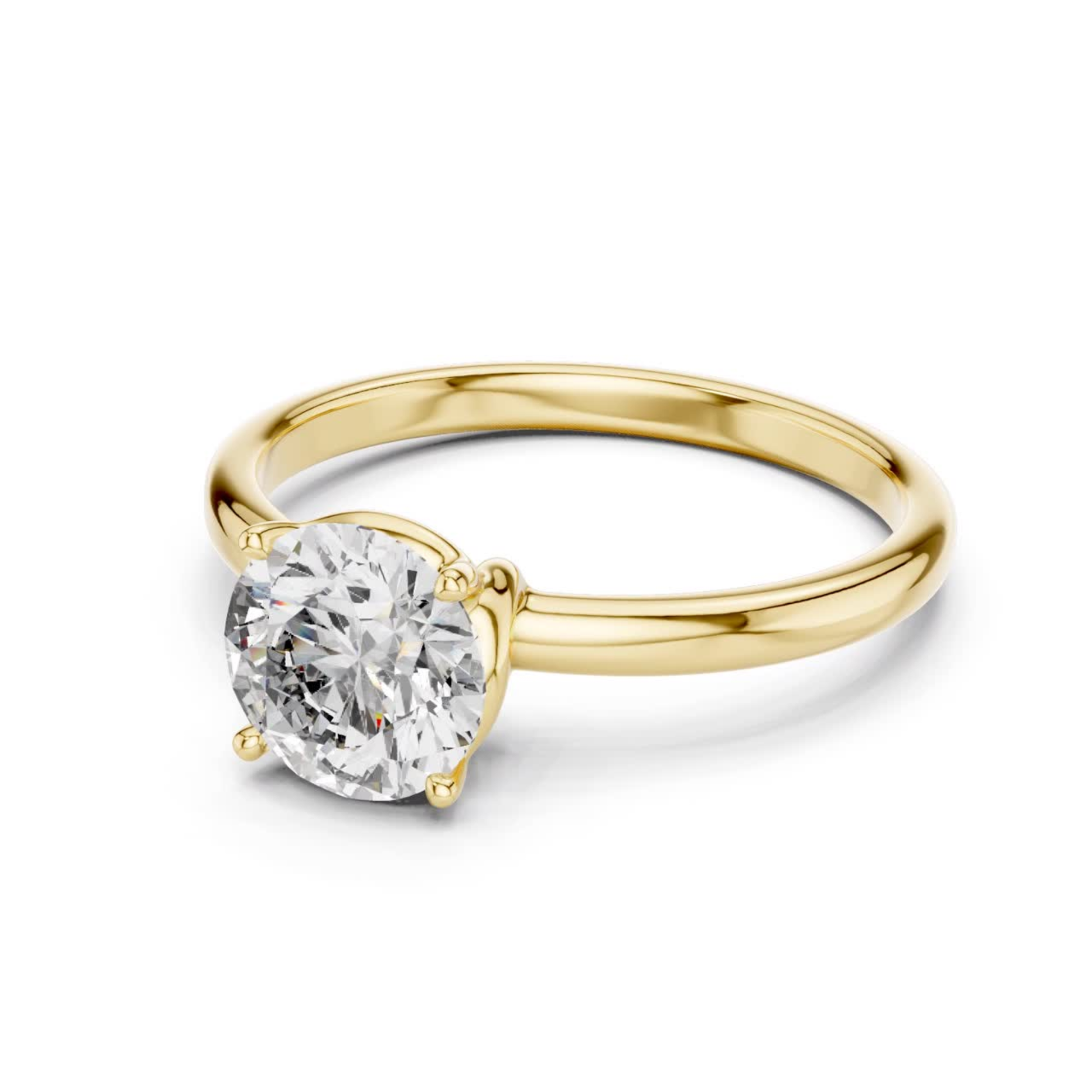 Yellow gold round cut solitaire diamond ring angled view
Yellow gold round cut diamond engagement ring
Polished yellow gold round cut solitaire ring
Yellow gold four prong round cut ring
Yellow gold slim band round cut diamond ring
Classic yellow gold round cut solitaire ring
Elegant yellow gold round cut diamond ring
Minimal yellow gold round cut solitaire ring
Fine yellow gold round cut diamond ring
Yellow gold round cut solitaire diamond ring