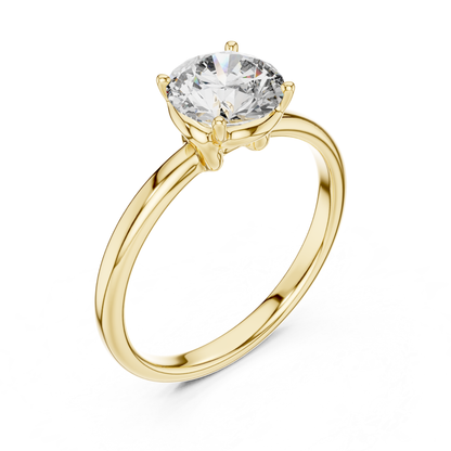 Yellow gold round cut solitaire diamond ring perspective view
Yellow gold round cut diamond engagement ring
Polished yellow gold round cut solitaire ring
Yellow gold four prong round cut ring
Yellow gold slim band round cut diamond ring
Classic yellow gold round cut solitaire ring
Elegant yellow gold round cut diamond ring
Minimal yellow gold round cut solitaire ring
Fine yellow gold round cut diamond ring
Yellow gold round cut solitaire diamond ring