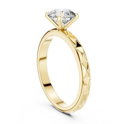 Yellow gold round diamond ring side angle view
Yellow gold round cut diamond side angle ring
Polished yellow gold round diamond ring side
Yellow gold textured band diamond ring angle
Yellow gold round solitaire ring side angle
Classic yellow gold round diamond ring angle
Elegant yellow gold textured diamond ring side
Minimal yellow gold round cut diamond ring
Fine yellow gold solitaire diamond ring angle
Yellow gold round cut textured band ring