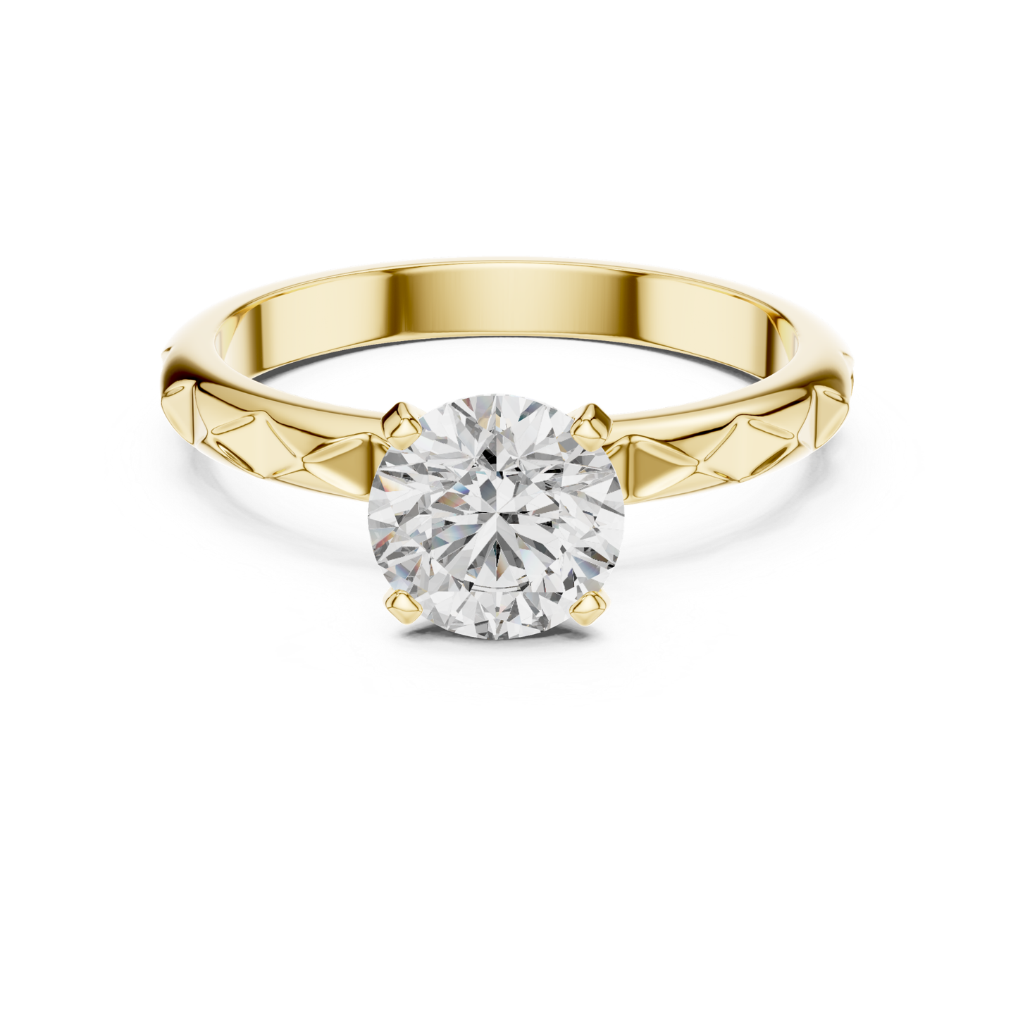 Yellow gold round cut textured solitaire diamond ring
Yellow gold engraved band round diamond ring design
Polished yellow gold round solitaire diamond ring
Yellow gold four prong round diamond ring setting
Yellow gold textured band solitaire diamond ring
Classic yellow gold round diamond engagement ring
Elegant yellow gold textured diamond band ring
Yellow gold polished round diamond solitaire ring
Fine yellow gold engraved solitaire diamond ring
Yellow gold round diamond textured band ring