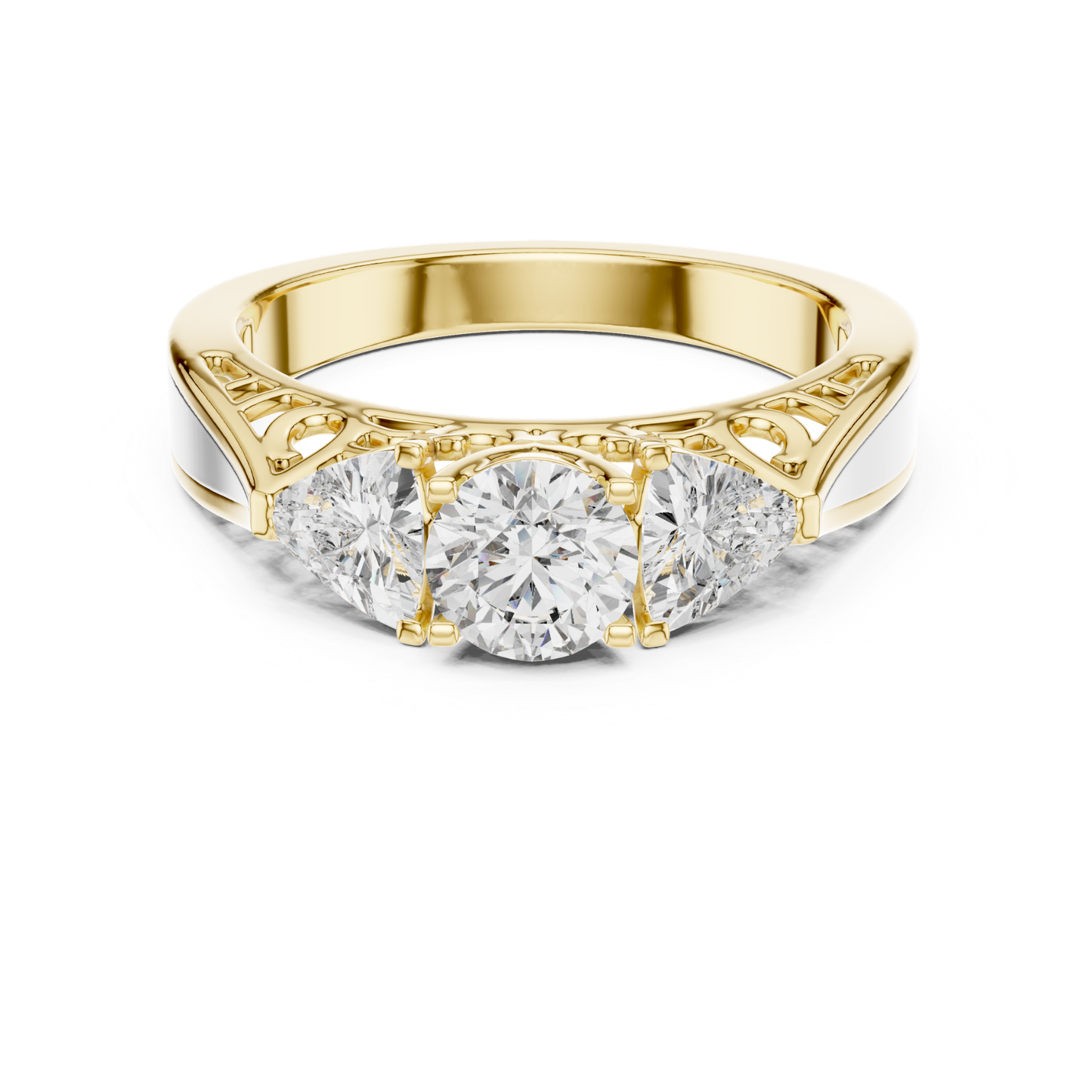 Yellow gold round cut three stone diamond ring
Yellow gold three stone diamond ring center design
Round diamond ring yellow gold side stones style
Yellow gold engagement ring three stone elegant
Yellow gold diamond ring round cut center setting
Three stone ring yellow gold polished design
Yellow gold ring trio diamond arrangement look
Round cut diamond ring yellow gold classic style
Yellow gold fine diamond ring three stone structure
Classic three stone diamond ring yellow gold style