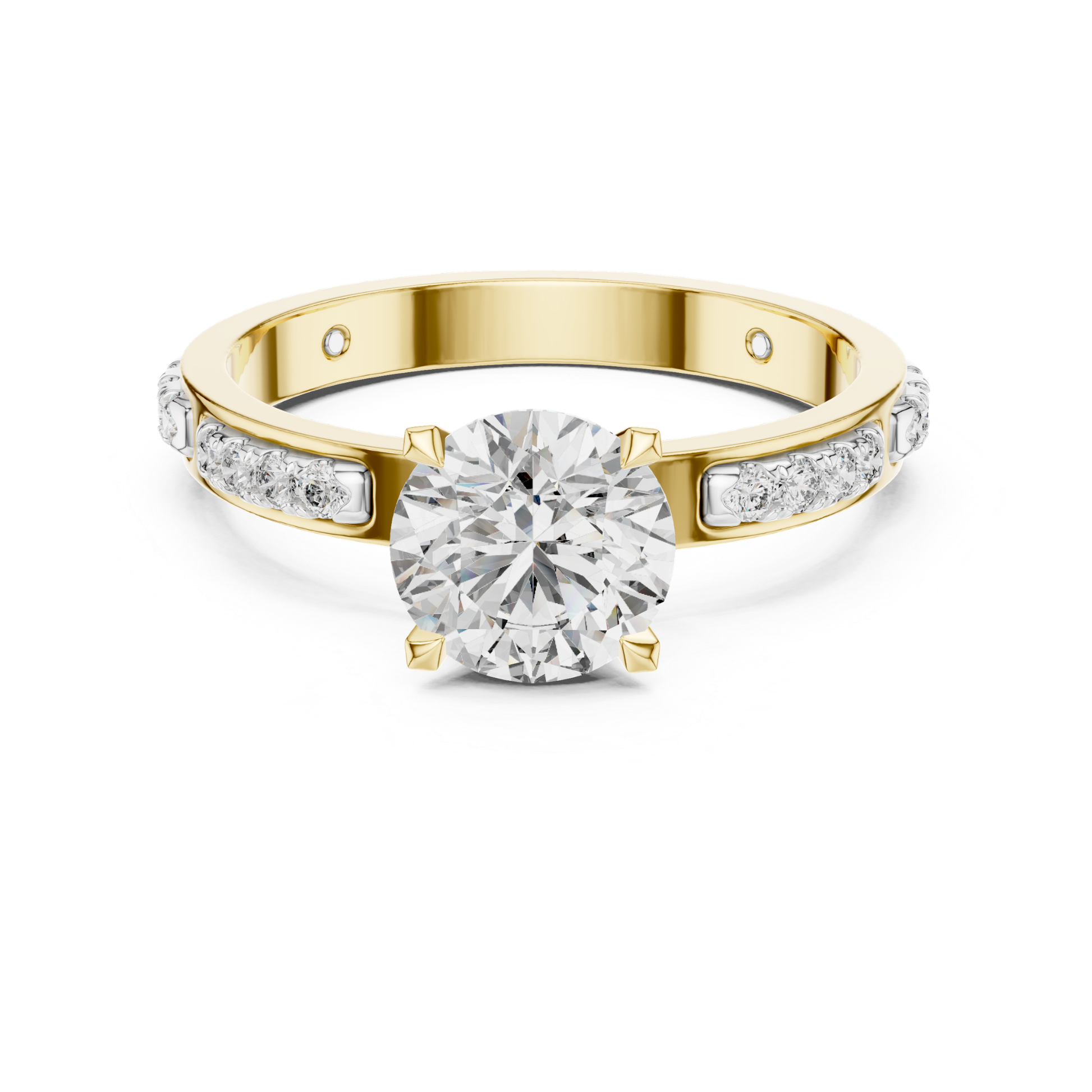 Yellow Gold Round Brilliant Diamond Accent Ring Design
Round Cut Diamond Center Stone Gold Ring Style
Yellow Gold Diamond Ring with Channel Set Accents
Classic Round Diamond Bridal Ring in Yellow Gold
Fine Diamond Statement Ring in Yellow Gold Jewelry
Yellow Gold Diamond Proposal Ring with Accent Stones
Round Brilliant Diamond Fashion Ring in Gold Setting
Elegant Diamond Band Ring in Yellow Gold Design
Premium Round Diamond Jewelry Ring in Gold Metal
Yellow Gold Sparkling Diamond Ring with Accent Details