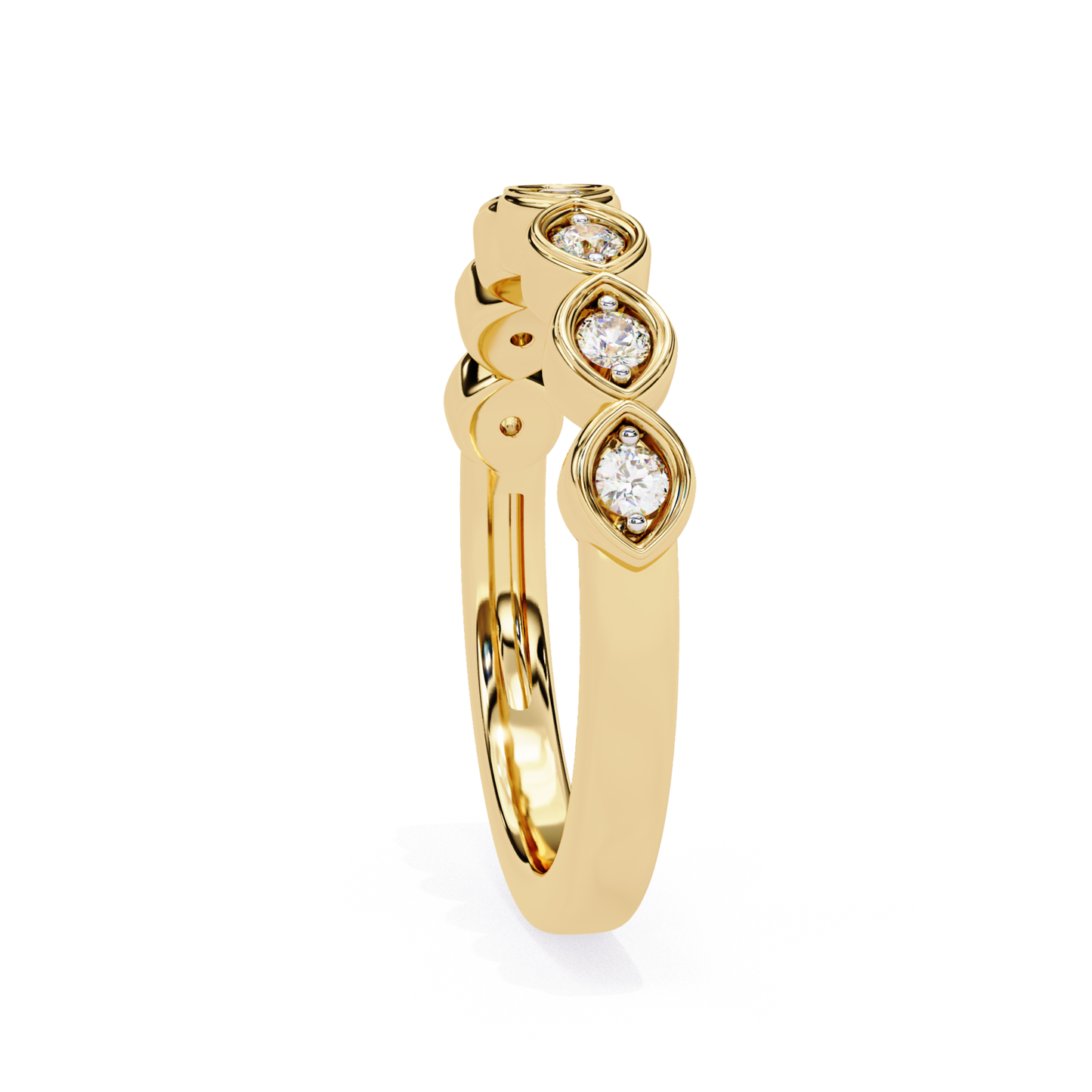 Side view yellow gold ring with round diamonds
Yellow gold band showing round bezel stones
Profile view gold ring with round diamonds
Yellow gold ring with round diamond row
Side angle gold band with round stones
Yellow gold round diamond bezel setting
Gold ring side profile with round diamonds
Yellow gold ring showing round stone detail
Round diamond bezel gold ring side view
Yellow gold band with round diamonds side view