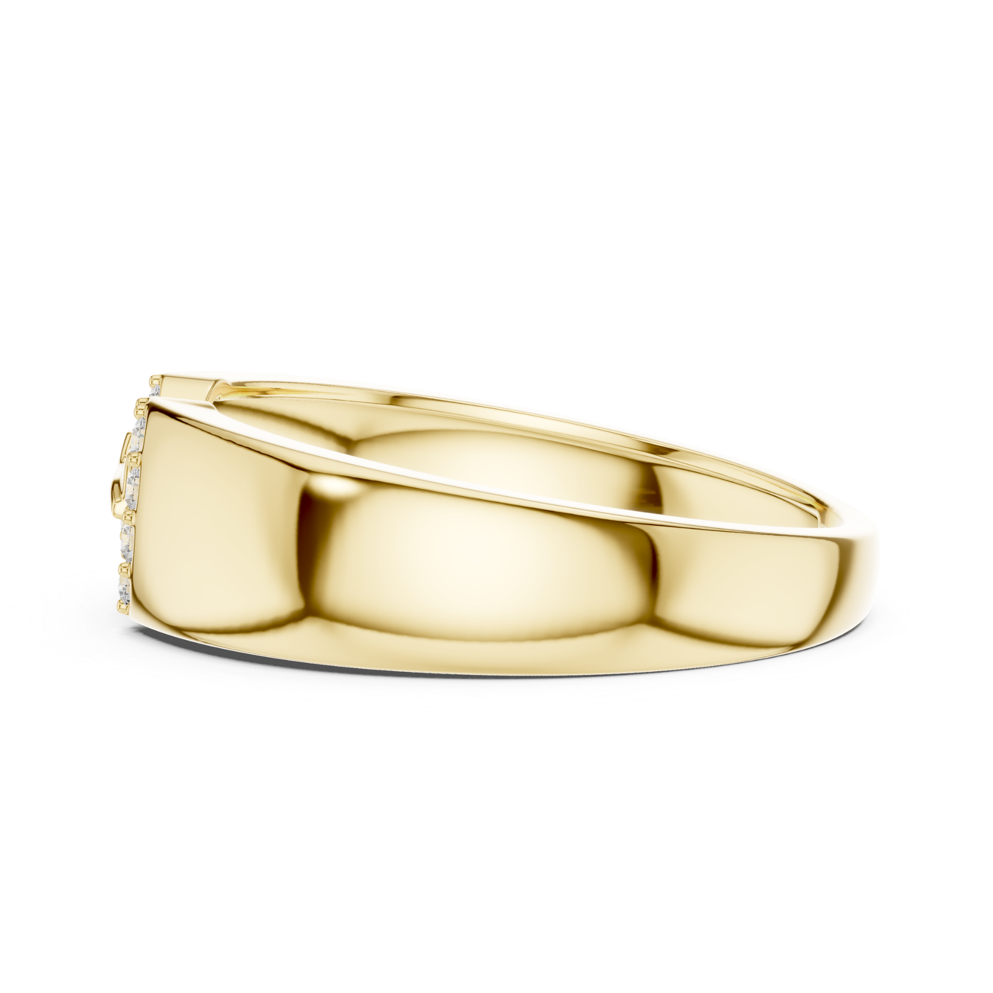 Side profile yellow gold round diamond buckle band ring
Yellow gold diamond buckle ring profile angle view
Round diamond yellow gold wide band ring side profile
Modern yellow gold buckle style diamond band ring
Sleek yellow gold round diamond fashion band ring
Luxury yellow gold geometric buckle diamond ring
Contemporary yellow gold polished diamond band ring
Elegant yellow gold round diamond statement ring
Minimal yellow gold buckle design diamond ring
Yellow gold round diamond designer band side view