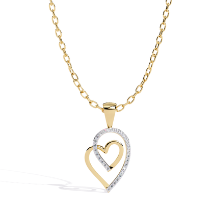 Yellow gold double heart diamond pendant
Round diamond double heart pendant
Yellow gold open heart diamond pendant
Double heart pendant with round diamonds
Yellow gold diamond heart pendant
Elegant double heart pendant design
Open heart diamond pendant in yellow gold
Polished double heart diamond pendant
Modern heart pendant with diamonds
Yellow gold layered heart pendant