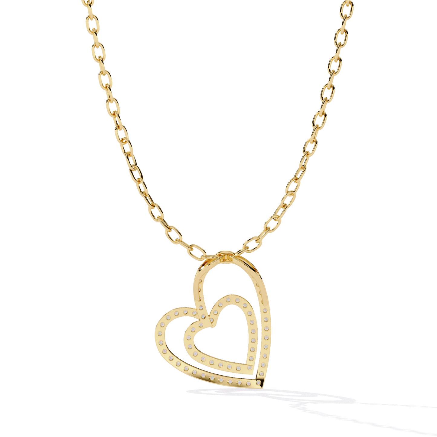 Yellow gold round diamond double heart pendant back view
Back view of yellow gold double heart diamond pendant
Yellow gold round diamond pendant reverse side
Rear view of double heart diamond pendant
Yellow gold heart pendant back profile
Round diamond double heart pendant rear detail
Yellow gold pendant reverse view
Double heart necklace back design
Yellow gold heart pendant back detail
Polished yellow gold double heart pendant back
