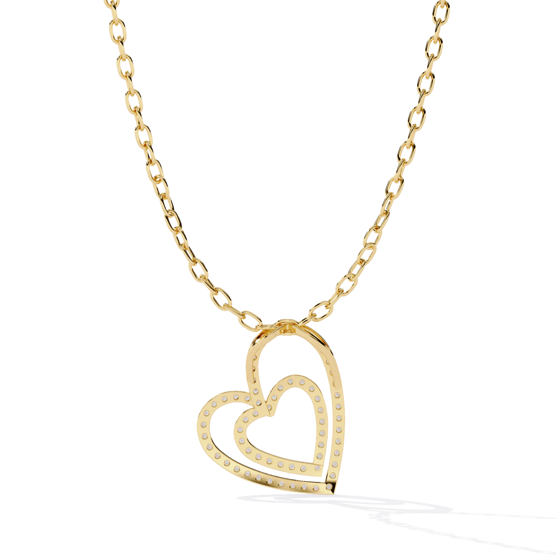Yellow gold round diamond double heart pendant back view
Back view of yellow gold double heart diamond pendant
Yellow gold round diamond pendant reverse side
Rear view of double heart diamond pendant
Yellow gold heart pendant back profile
Round diamond double heart pendant rear detail
Yellow gold pendant reverse view
Double heart necklace back design
Yellow gold heart pendant back detail
Polished yellow gold double heart pendant back