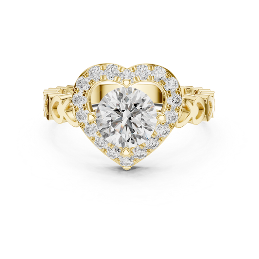 Yellow gold round diamond heart halo ring front view
Yellow gold heart halo round diamond ring design
Round diamond yellow gold heart shaped halo ring
Yellow gold heart frame diamond ring front design
Yellow gold polished heart halo diamond ring style
Round diamond yellow gold heart cluster ring design
Yellow gold heart halo solitaire diamond ring view
Yellow gold diamond heart ring with open gallery
Modern yellow gold round diamond heart halo ring
Yellow gold heart shaped diamond engagement ring