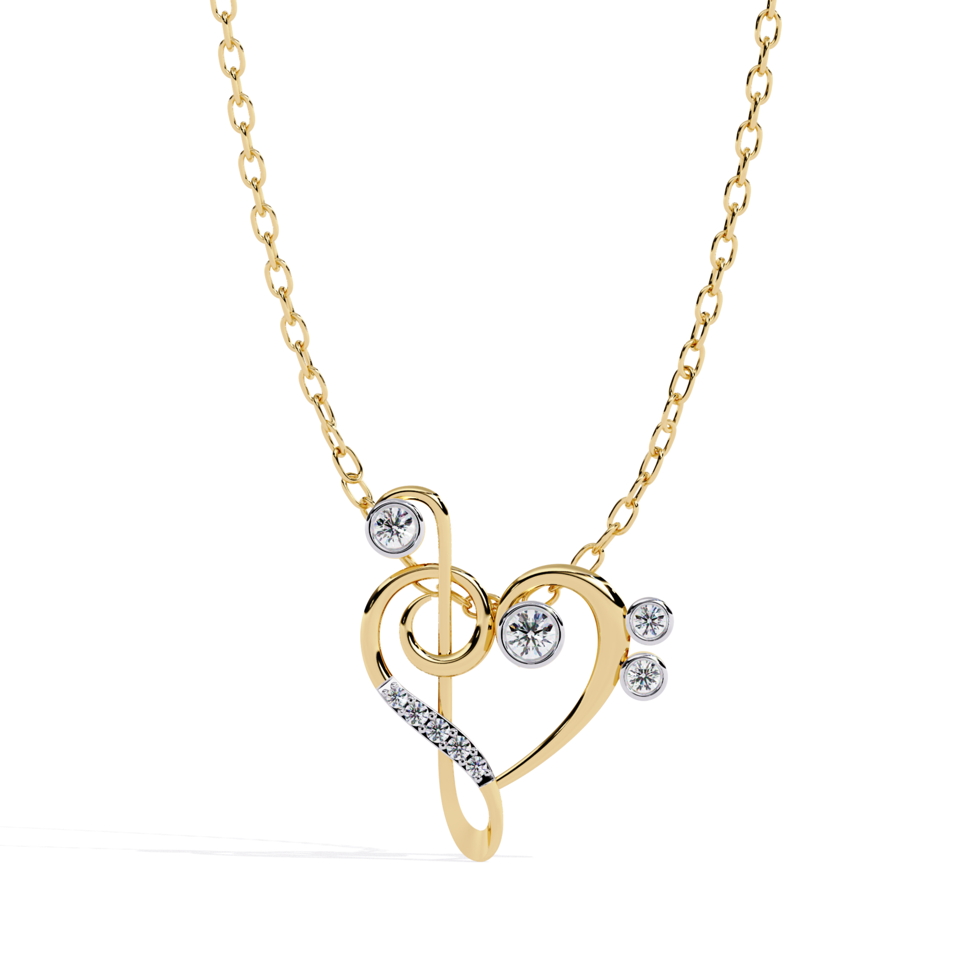 Yellow gold heart music note diamond pendant
Round diamond heart note pendant in yellow gold
Heart shaped music note diamond pendant
Yellow gold diamond music symbol pendant
Modern heart note pendant with round diamonds
Diamond accented heart music pendant
Elegant yellow gold music heart pendant
Round diamond open heart music pendant
Polished heart music note pendant design
Yellow gold heart pendant with bezel diamonds