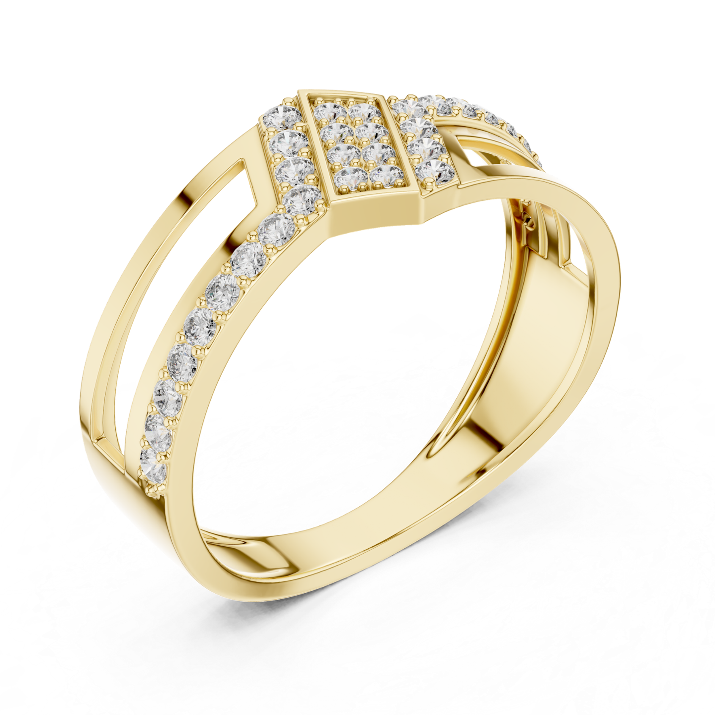 Yellow gold round diamond open split band ring
Modern yellow gold round diamond fashion ring
Yellow gold geometric pave diamond band ring
Round diamond yellow gold statement style ring
Yellow gold open shank diamond band ring
Contemporary yellow gold round diamond ring design
Yellow gold layered round diamond fashion band
Round diamond yellow gold crossover band ring
Yellow gold polished diamond open ring design
Elegant yellow gold round diamond band ring