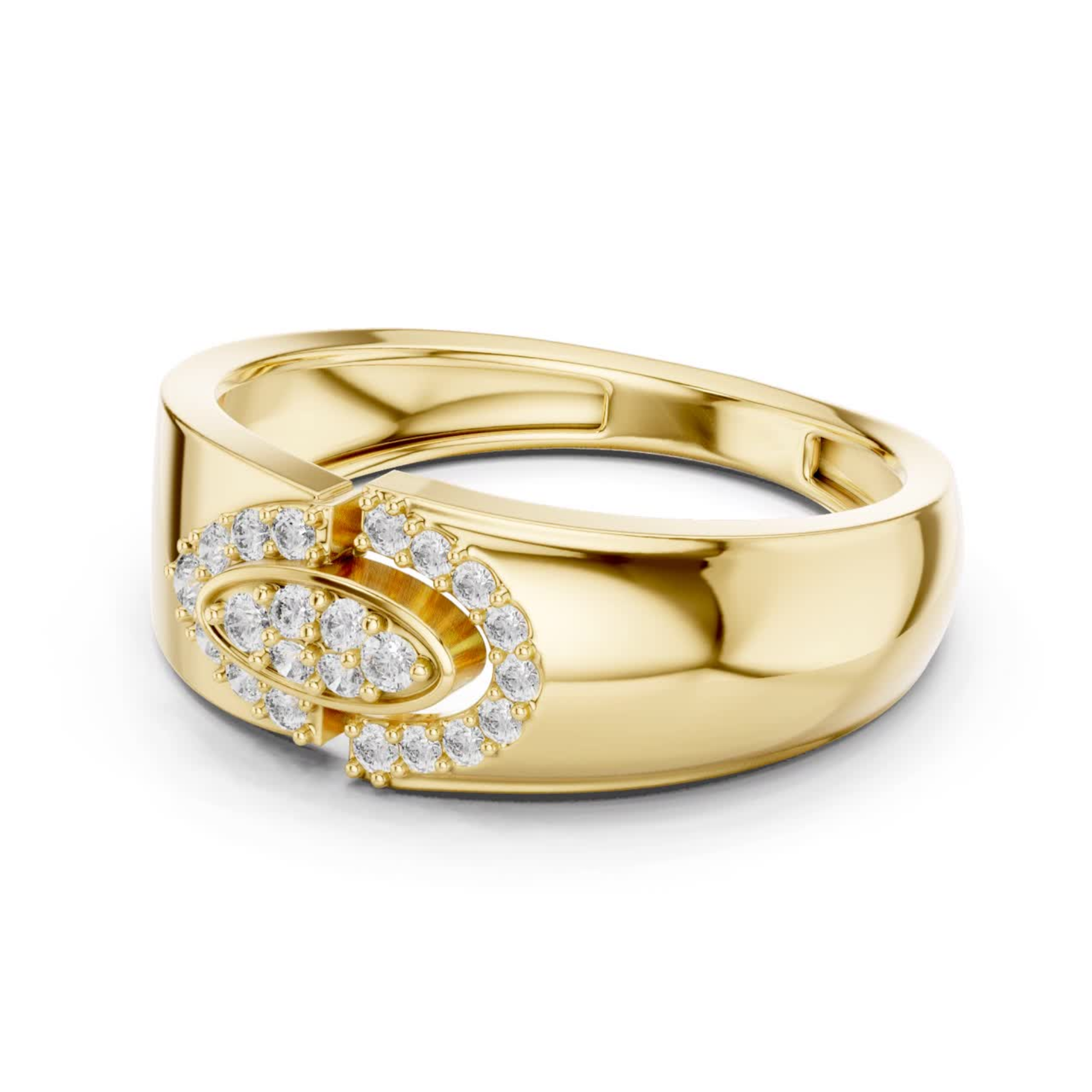 Yellow gold round diamond oval halo band ring
Side view yellow gold oval diamond statement ring
Round diamond yellow gold oval centerpiece band ring
Modern yellow gold oval halo diamond fashion ring
Polished yellow gold round diamond wide band ring
Elegant yellow gold oval diamond designer ring
Luxury yellow gold halo diamond statement band
Contemporary yellow gold round diamond oval ring
Sleek yellow gold oval halo fashion band ring
Yellow gold bold oval diamond band ring side angle