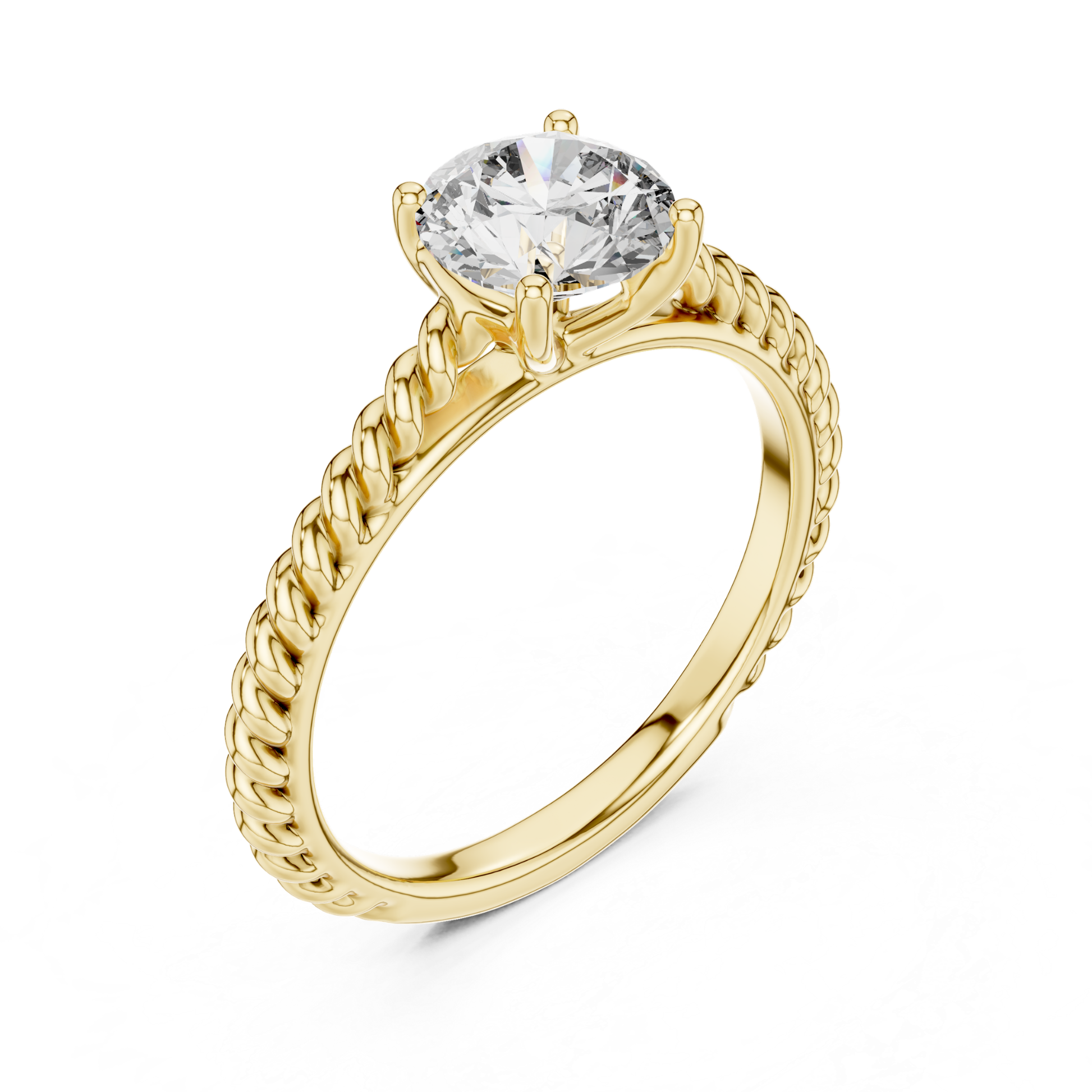 Yellow gold round diamond rope band ring side angle
Yellow gold round solitaire rope band side angle
Round diamond rope band ring in yellow gold side
Yellow gold four prong round diamond ring angle
Round brilliant diamond rope band solitaire ring
Yellow gold rope band with round diamond ring
Polished yellow gold round diamond rope ring
Classic yellow gold round diamond rope band ring
Yellow gold solitaire diamond rope band ring
Round diamond yellow gold rope band setting