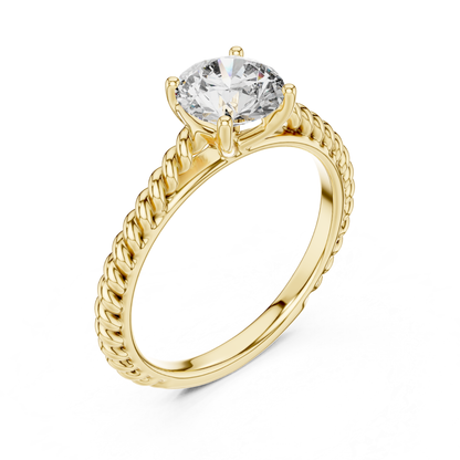 Yellow gold round diamond rope band ring side angle
Yellow gold round solitaire rope band side angle
Round diamond rope band ring in yellow gold side
Yellow gold four prong round diamond ring angle
Round brilliant diamond rope band solitaire ring
Yellow gold rope band with round diamond ring
Polished yellow gold round diamond rope ring
Classic yellow gold round diamond rope band ring
Yellow gold solitaire diamond rope band ring
Round diamond yellow gold rope band setting