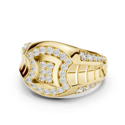Side view yellow gold round diamond statement band ring
Yellow gold diamond band ring side profile design
Side angle yellow gold pavé diamond wide band ring
Modern yellow gold round diamond band side view
Luxury yellow gold diamond statement ring side angle
Yellow gold chunky diamond band ring side profile
Bold yellow gold round diamond ring side perspective
Designer yellow gold diamond band with side detailing
Yellow gold geometric diamond statement ring side view
Wide yellow gold diamond fashion band side
