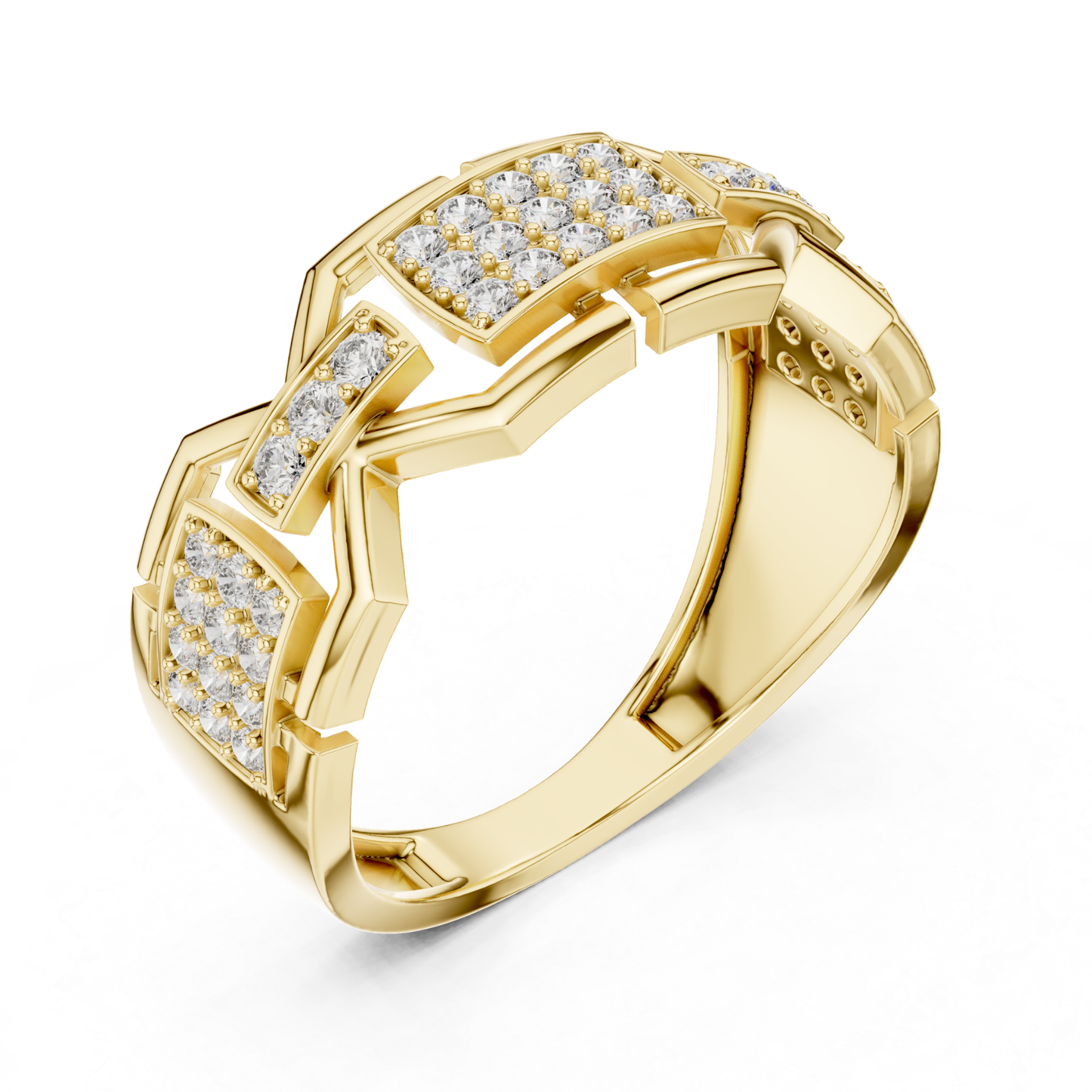 Yellow gold geometric cluster diamond ring design
Modern yellow gold abstract diamond fashion ring
Yellow gold layered geometric diamond band style
Contemporary yellow gold statement diamond ring
Yellow gold angular cluster diamond band ring
Luxury yellow gold geometric pave diamond ring
Yellow gold modern architectural diamond design
Bold yellow gold geometric fashion band ring
Elegant yellow gold cluster diamond statement ring
Yellow gold open geometric diamond ring style