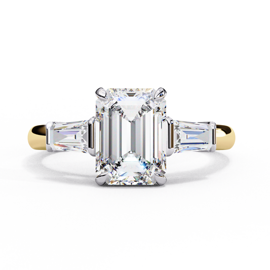 Yellow gold band with three emerald diamonds
Three emerald cut diamonds in yellow gold
Yellow gold ring with three emerald diamonds
Three stone emerald cut ring in yellow gold
Close up of yellow gold ring with diamonds
Elegant yellow gold three stone ring
Side view of yellow gold ring with emeralds
Yellow gold band with three emerald stones
Three emerald diamonds in yellow gold
Top view of yellow gold emerald ring